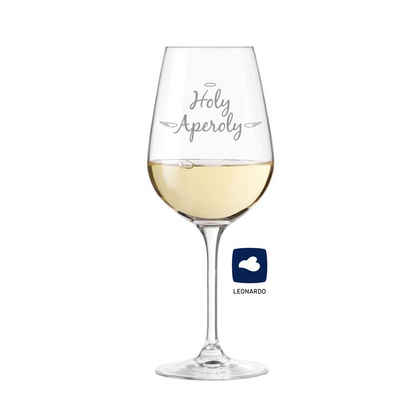KS Laserdesign Weinglas Leonardo Weinglas - Holy Aperoly - mit Gravur, Glas, Lasergravur
