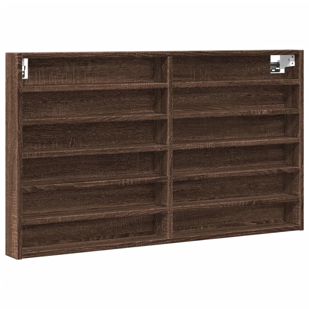 vidaXL Regal Vitrinenschrank Braun Eichen-Optik 100x8,5x58 günstig online kaufen