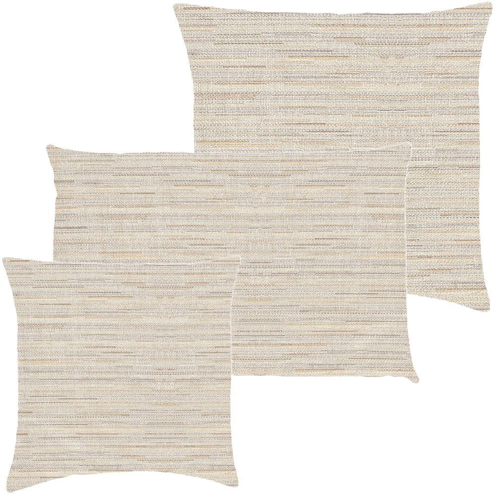 Kissenbezüge Kissenhülle mit Reißverschluss meliert sand beige 40x40 cm,  matches21 HOME & HOBBY (1 Stück)