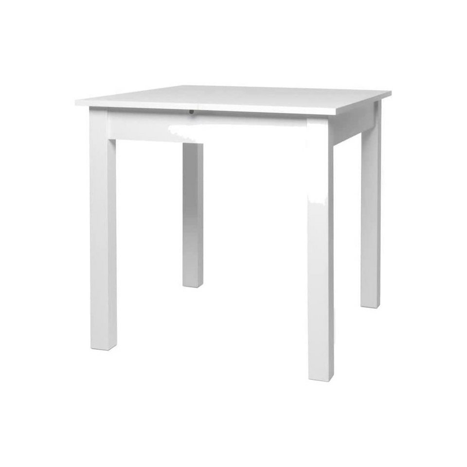 Finori Esstisch Tisch Esszimmertisch Küchentisch Coburg weiß 80 x 80 cm  ausziehbar auf ca. 120 cm