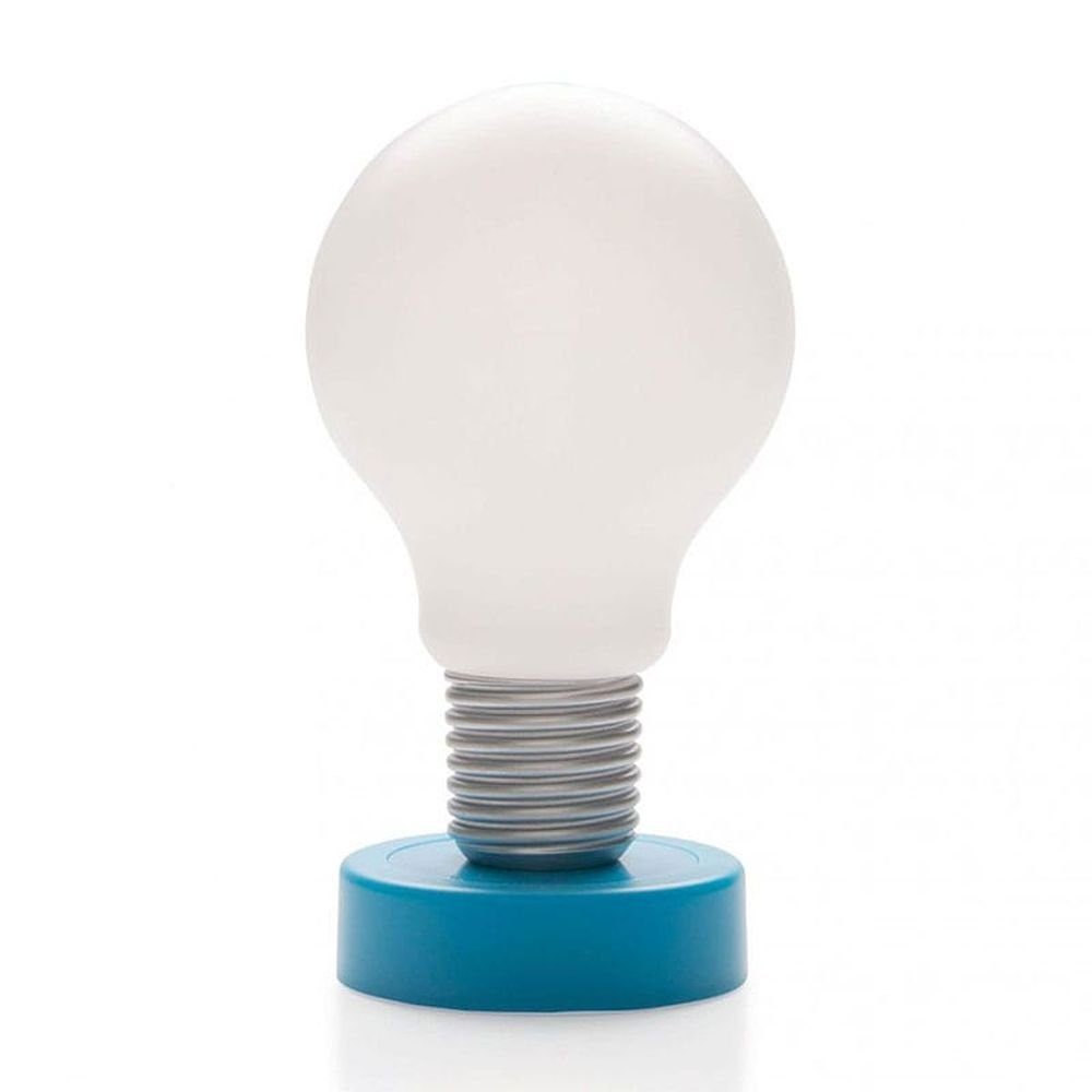 HAC24 LED Schreibtischlampe 2x LED LED Blau Drucklampe Batteriebetrieben fest Tischlampe Glühbirne Tischleuchte, Druck Lampe integriert