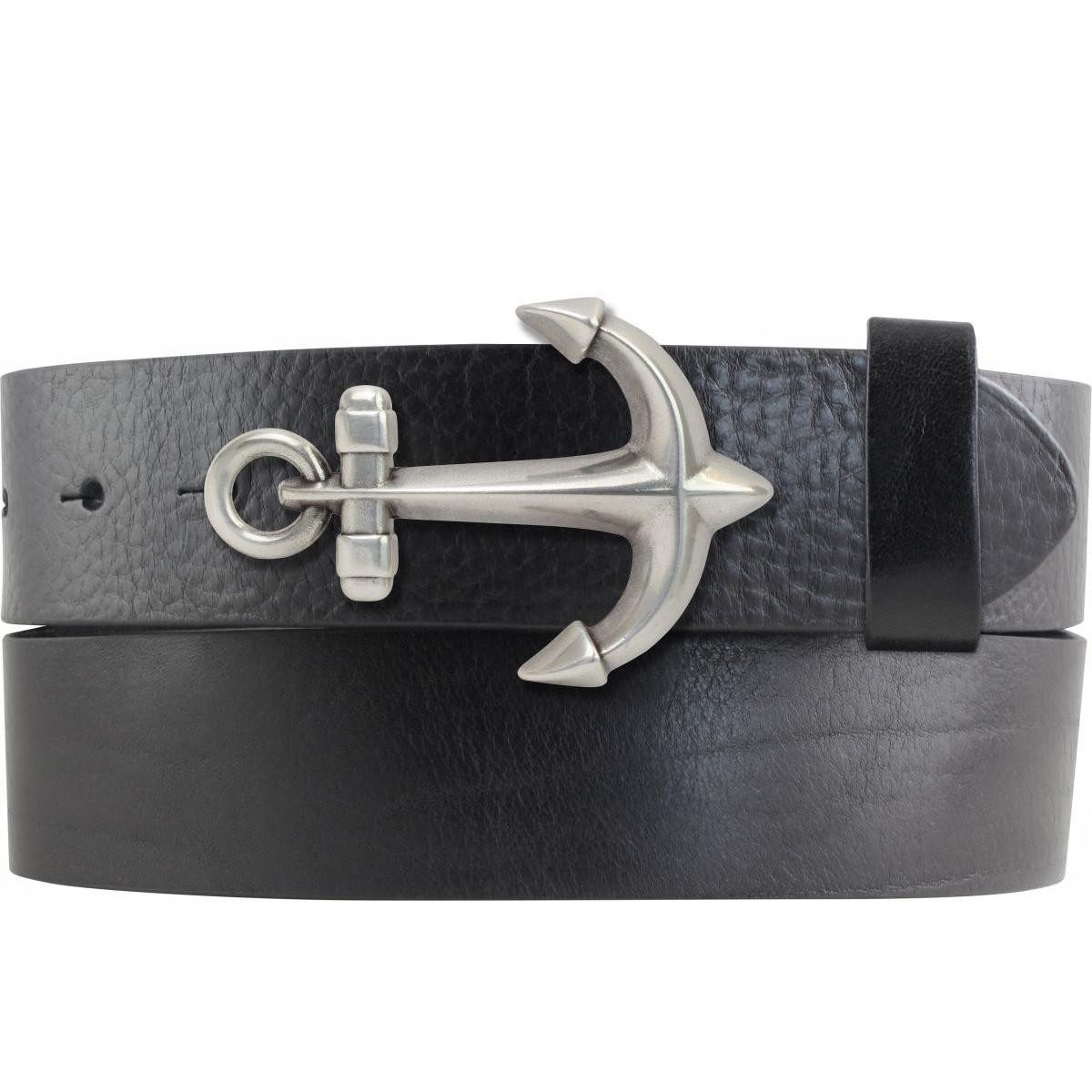 BELTINGER Ledergürtel Gürtel aus Vollrindleder mit Anker-Schließe 4,0 cm - Ledergürtel im Ma (1-St)