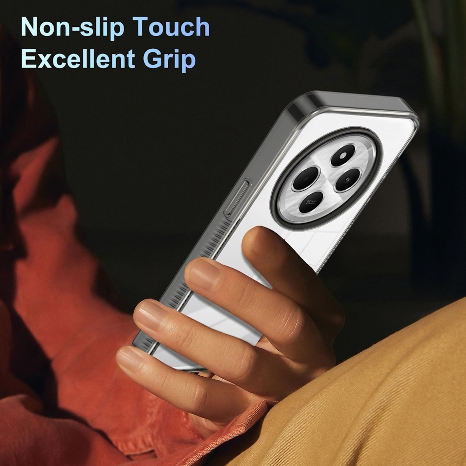 Wigento Handyhülle Für Xiaomi Redmi 14C 4G Acryl TPU Schutz Hülle Tasche Etuis Schwarz, Acryl TPU Hybrid-Hülle mit Stoßschutz und Anti-Vergilbung