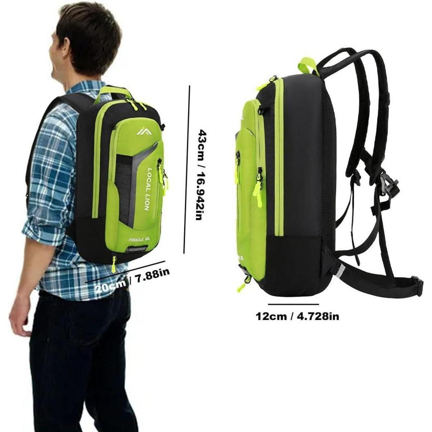 LuxusKollektion Fahrradrucksack Fahrradrucksack Trinkrucksack Damen Herren 6L Grün 10l mit Regenschutz