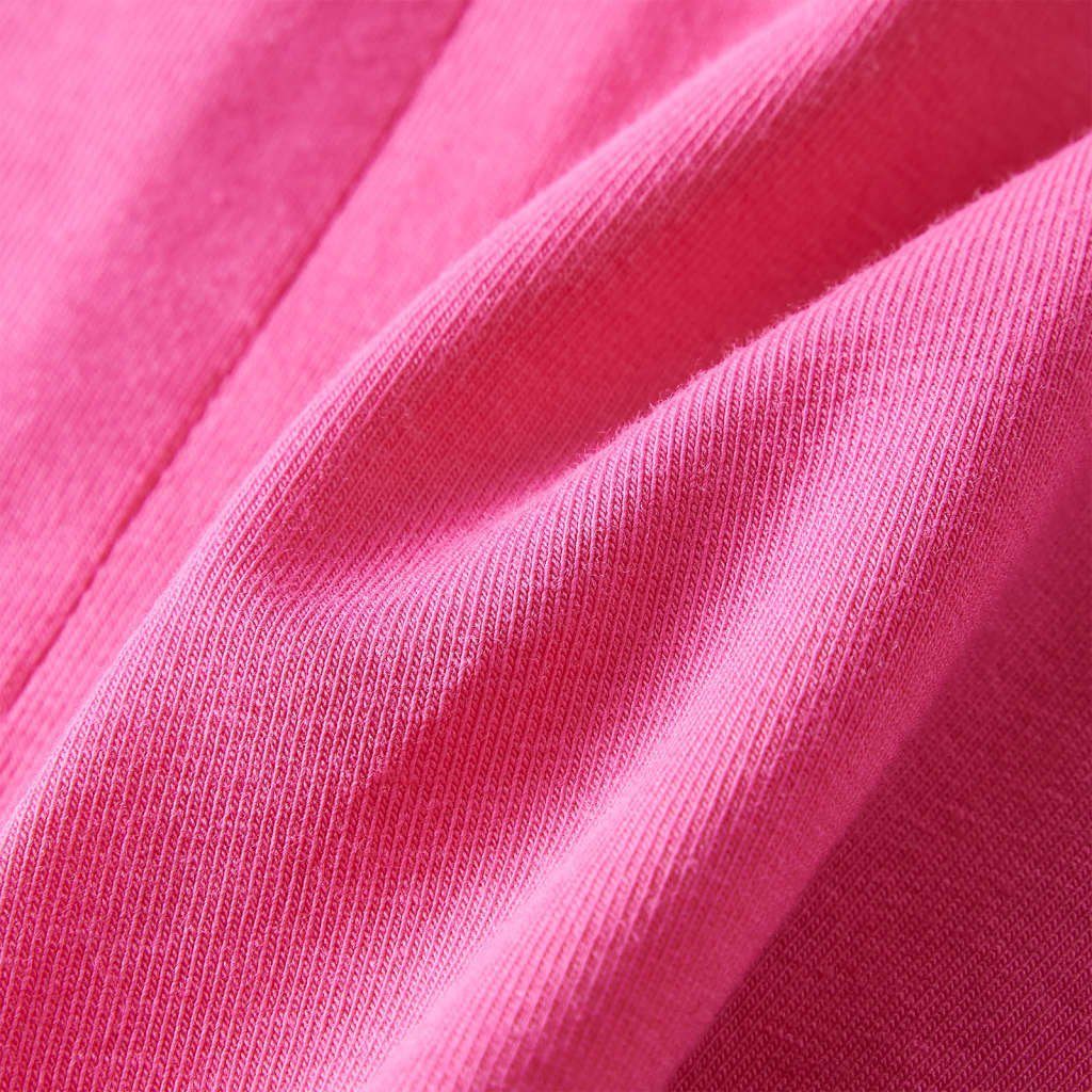 vidaXL A-Linien-Kleid Kurz 128 Eiscreme-Motiv Kinderkleid Knallrosa