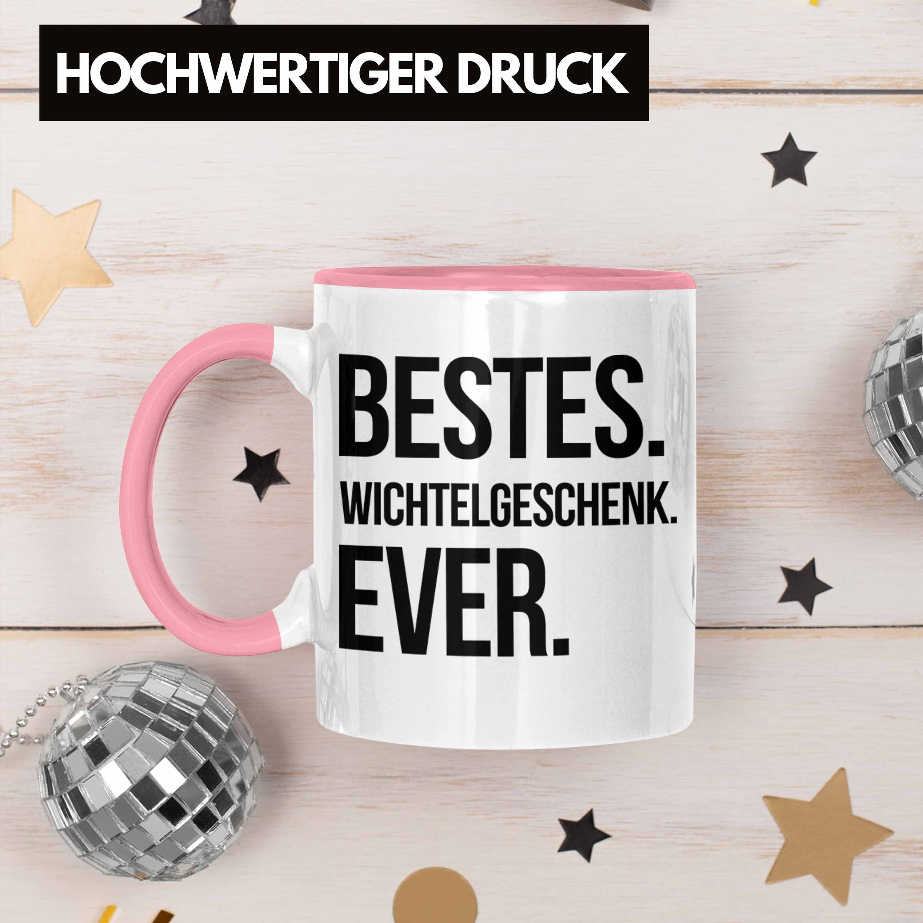Trendation Tasse Wichtelgeschenk für Frauen Rosa Kollegen Best Weihnachten Wichteln Geschenk