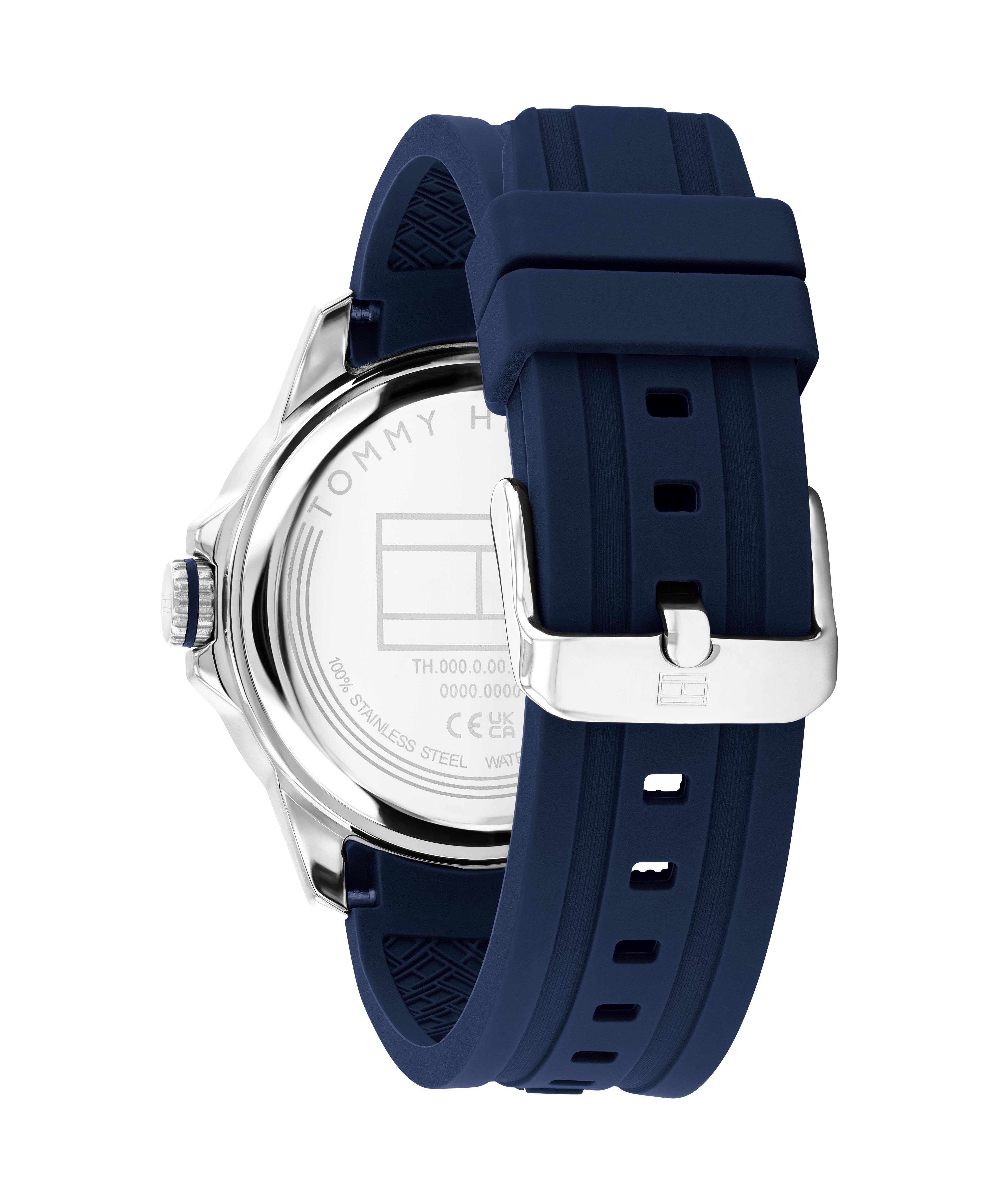 Tommy Hilfiger Quarzuhr REMY 1792225, Armbanduhr, Herrenuhr, Silikonarmband, analog, Tag