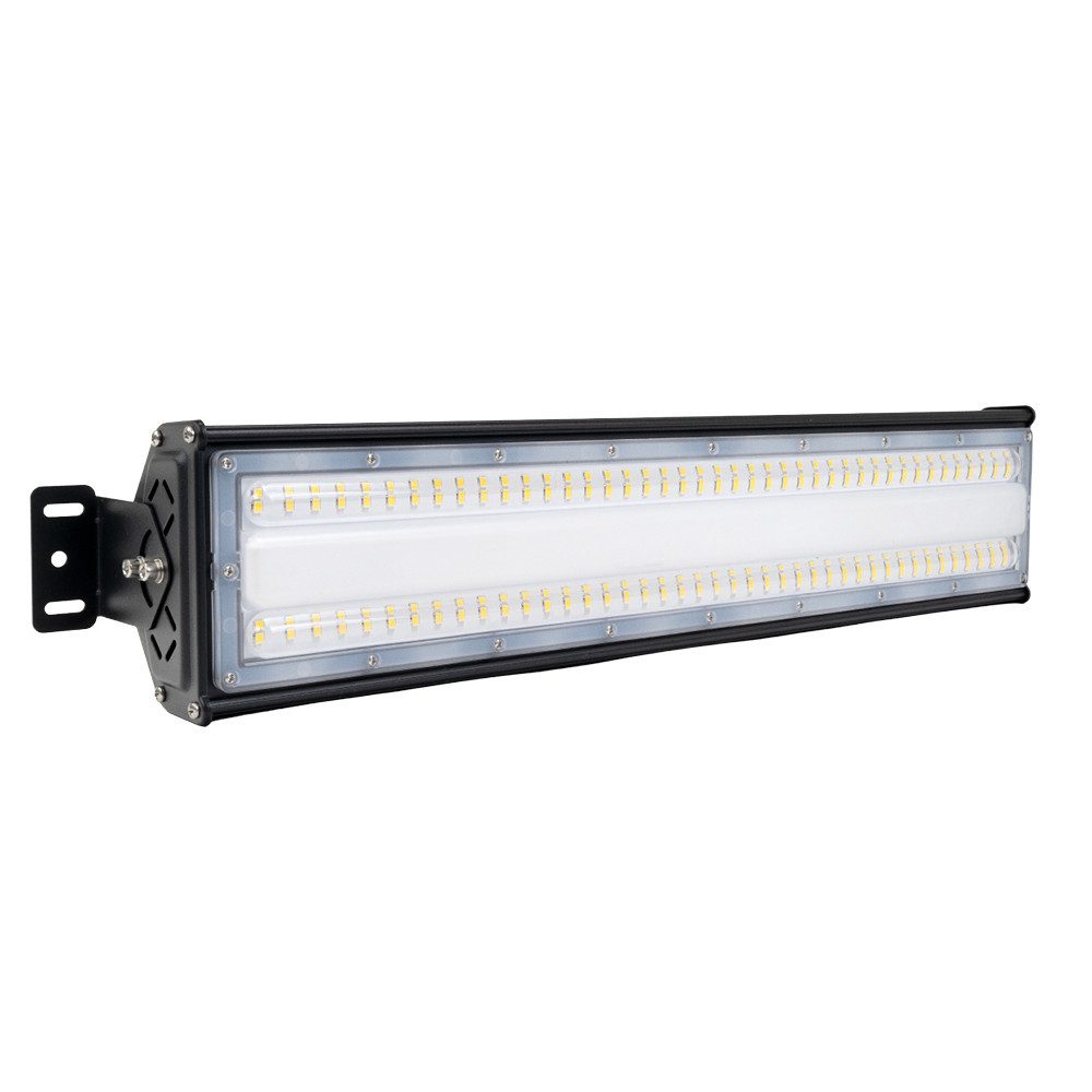 LUXULA LED Arbeitsleuchte LUXULA LED Hallenstrahler HighBay 100 W 5000 K Neutralweiß Schwarz, LED fest integriert, Neutralweiß, Hallenstrahler 100W 12000lm IP65 IK08