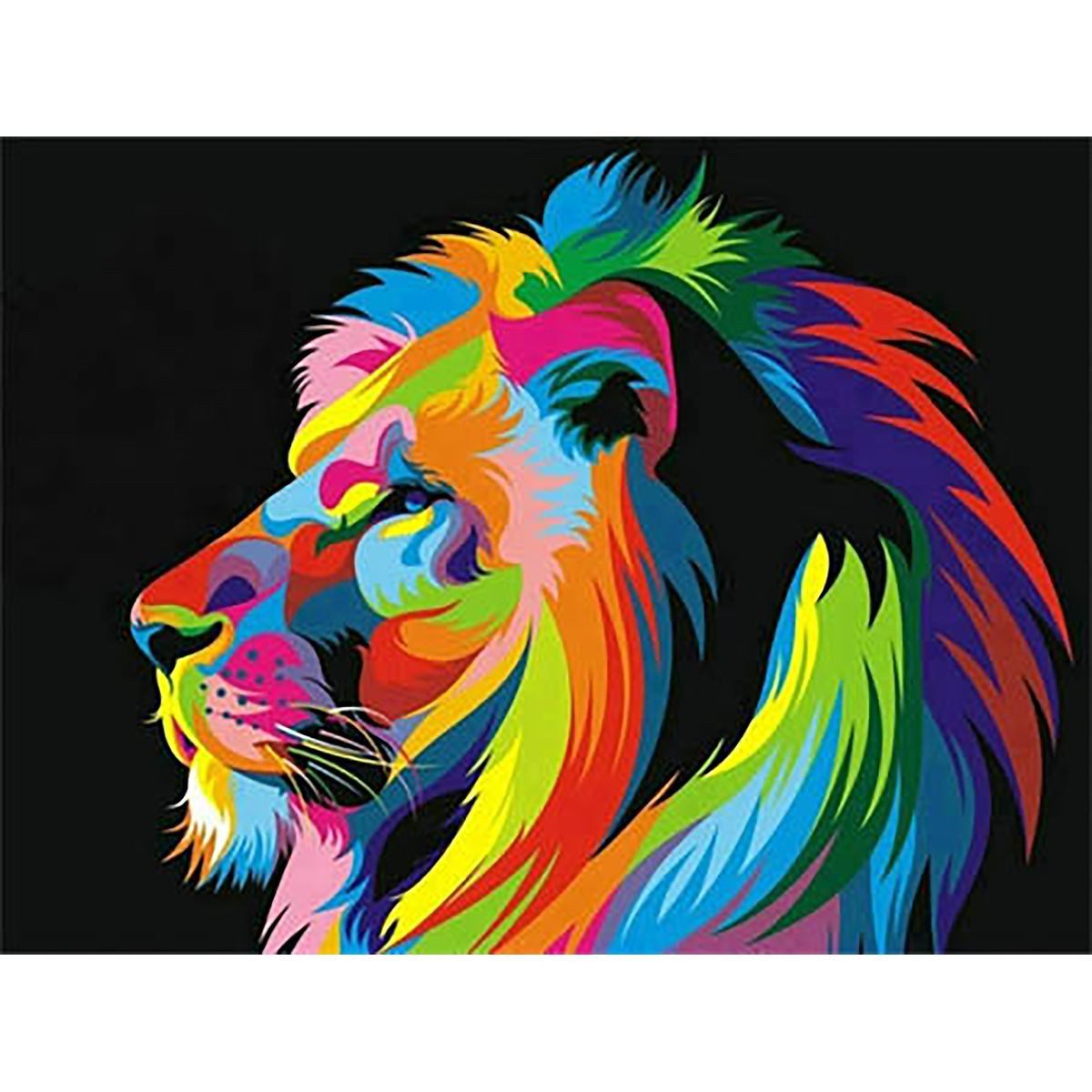 Pracht Malen nach Zahlen PRACHT Diamond Painting Regenbogenlöwe 30x40cm