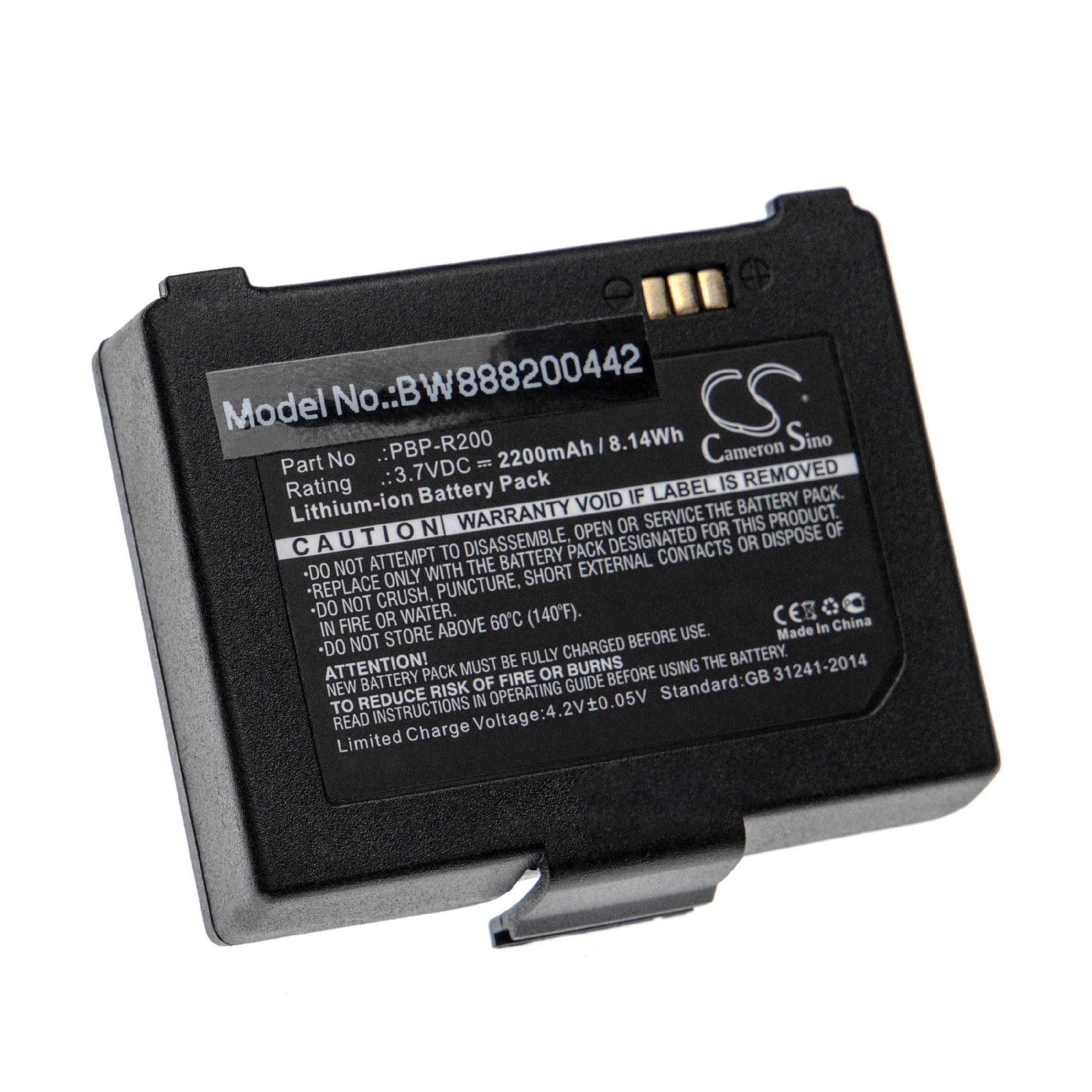 vhbw kompatibel mit Bixolon SPP-R300, SPP-R200/II, SPP-R400 Akku Li-Ion 2200 mAh (3,7 V) | Akkus und PowerBanks