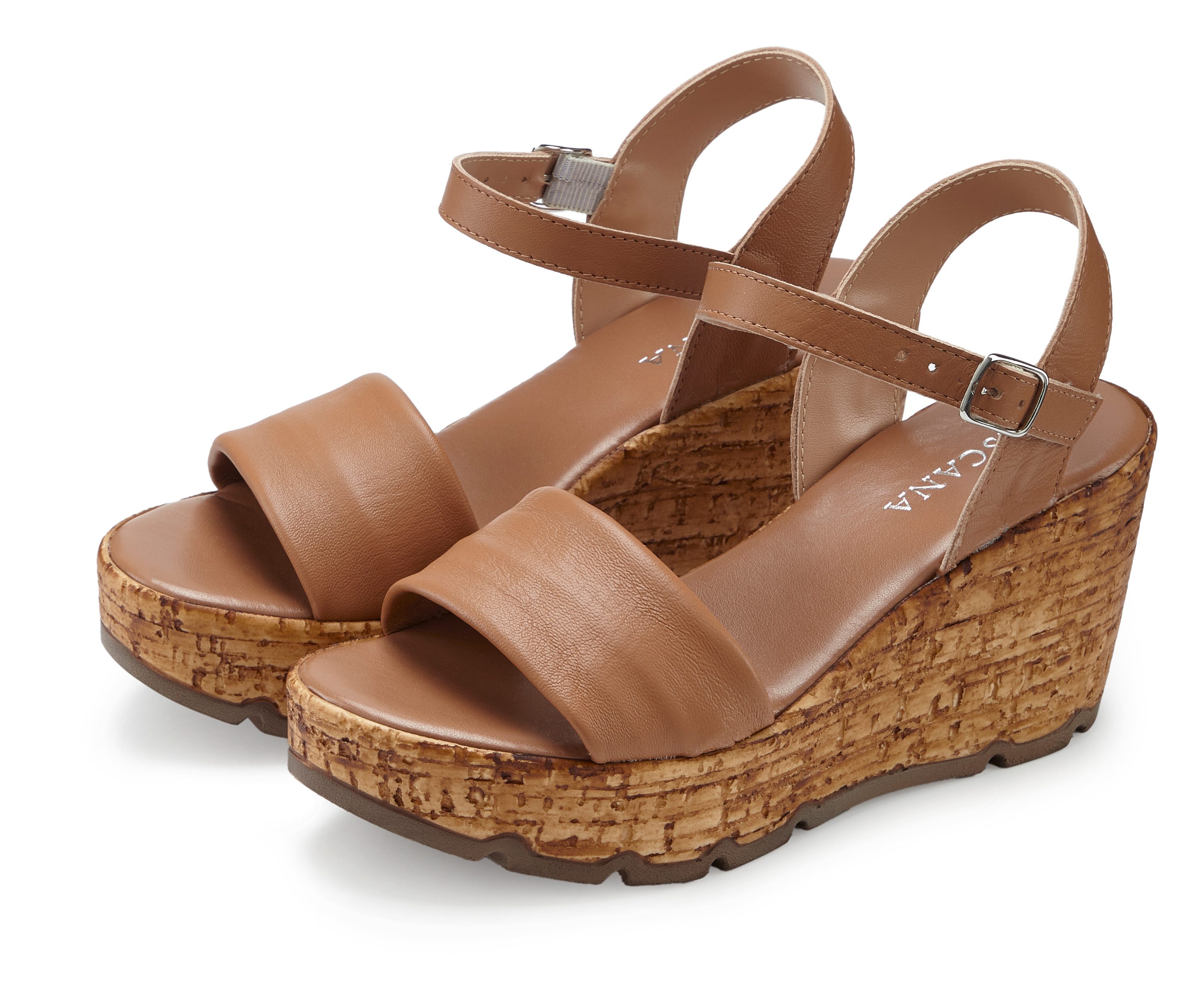 Sommerschuh, offener Schuh, Sandale, Keilsandalette, Sandalette