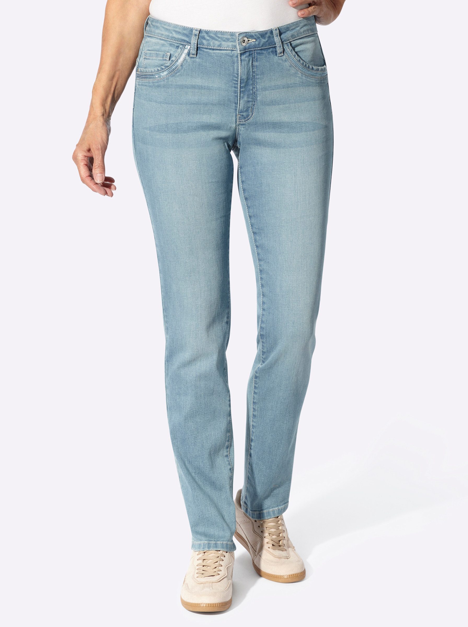 Bequeme Jeans Jeans leicht vertieft