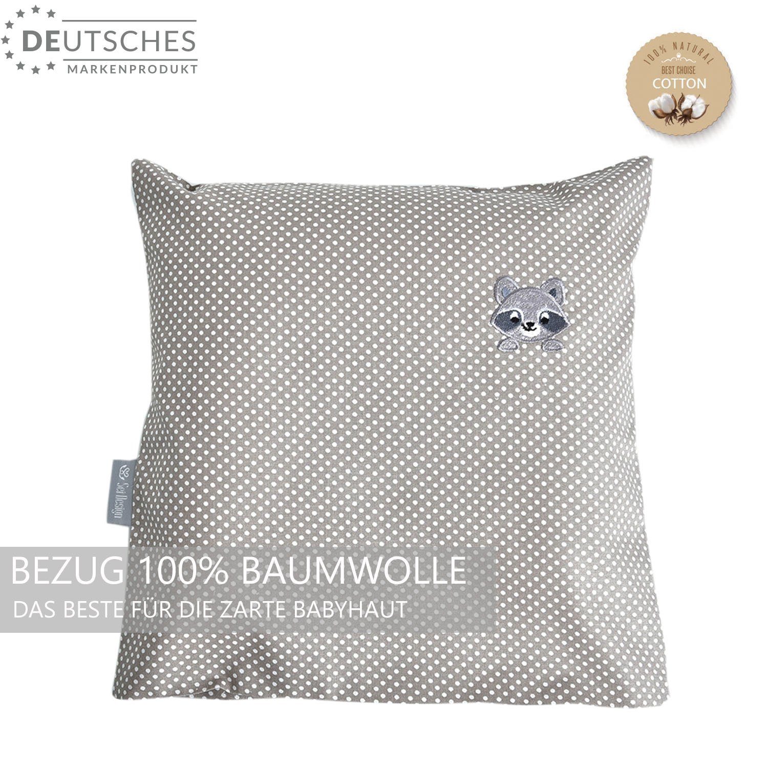 SEI Design Babykissen mit Kopfmulde gegen Plattkopf, inkl. Bezug, für eine natürliche Kopfform