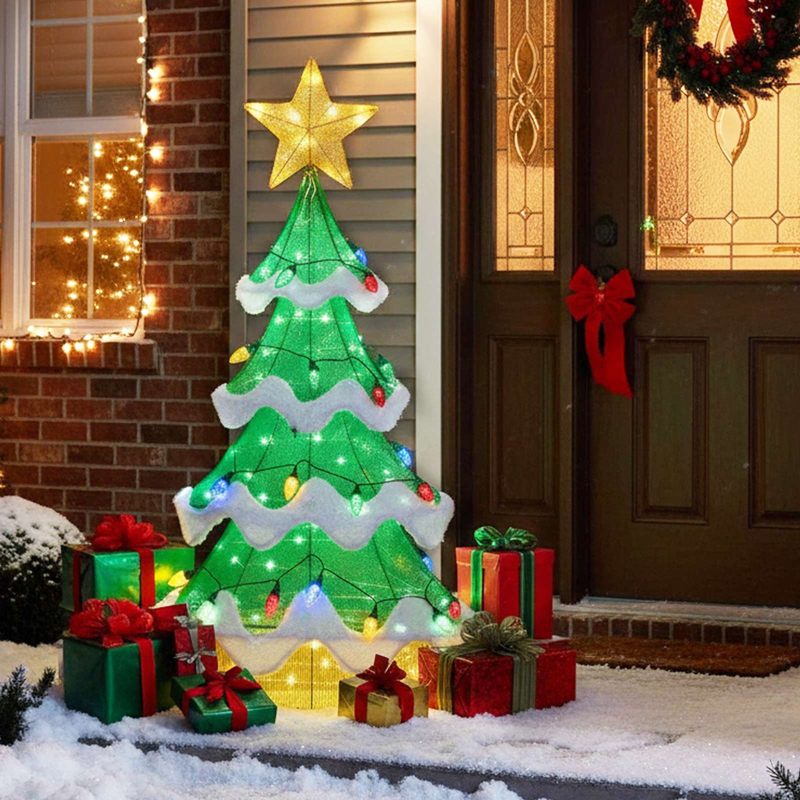 COSTWAY Dekobaum (1 St), LED Weihnachtsbaum, Weihnachtsdeko, 130cm
