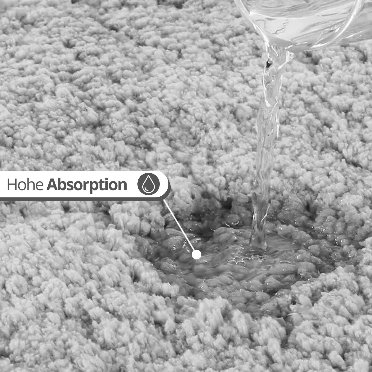 Frentree Badematte Praktisches Doppel-Set: 2 flauschige Badematten (60x40cm günstig online kaufen