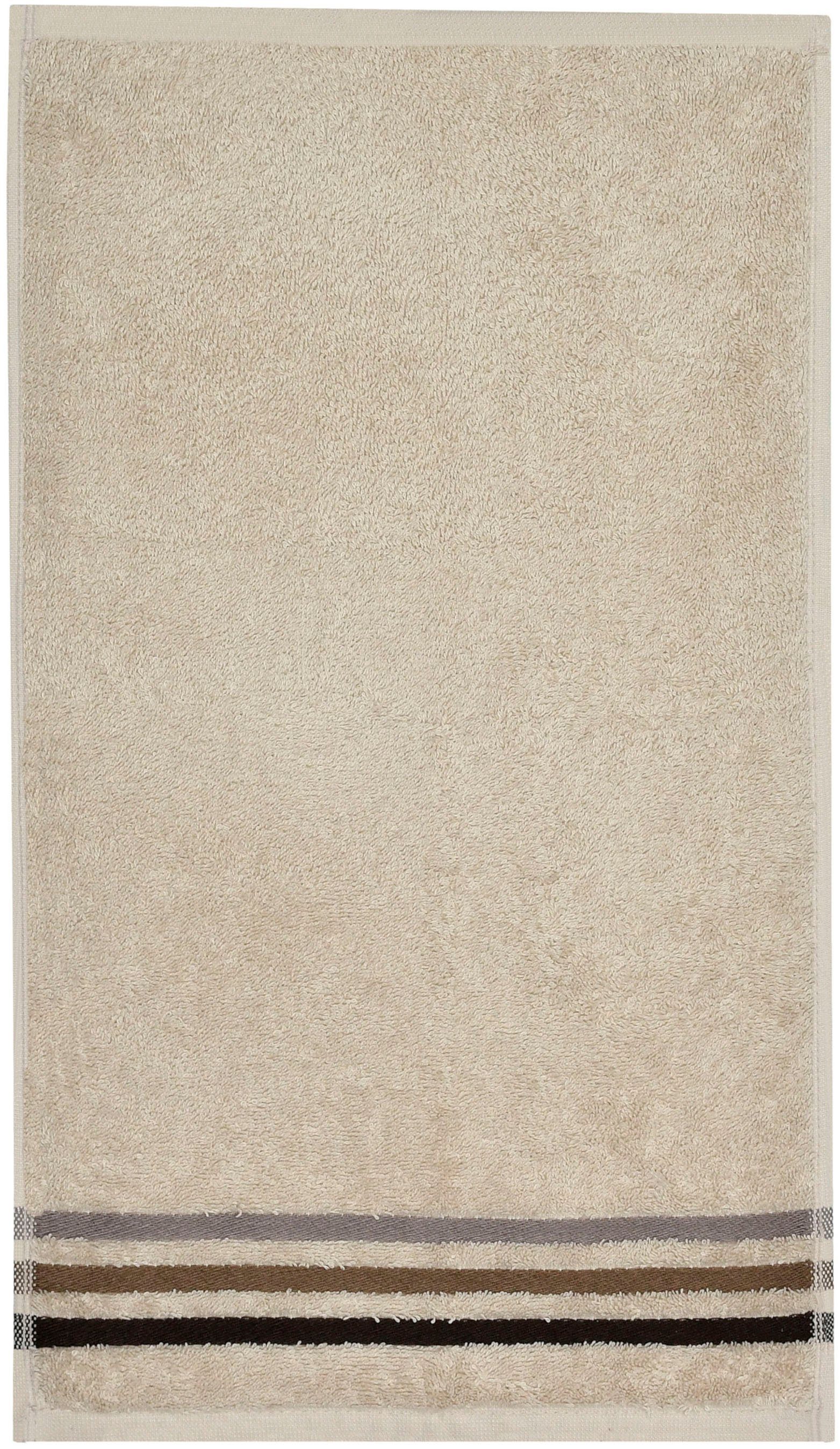Schiesser im (5-St), Color Set, Gästehandtücher IN beige MADE OEKO-TEX®-zertifiziert 5er Frottier by GREEN Skyline