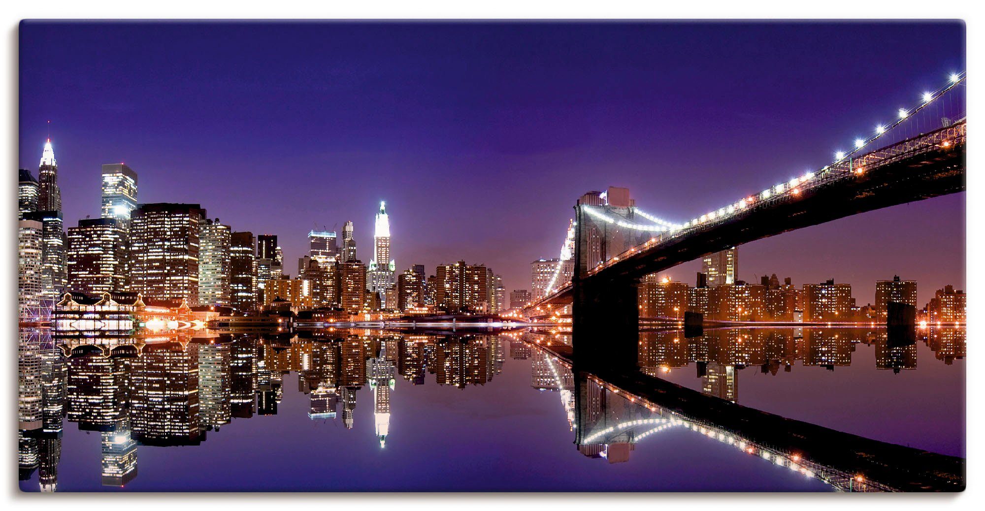 Artland Leinwandbild New York Skyline, Amerika (1 St), auf Holzrahmen gespannt