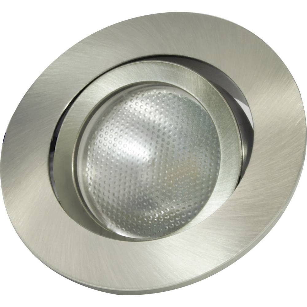 Megatron LED Einbauleuchte DECOCLIC Einbauring rund 68mm - Eisen gebürstet MT75201, Schwenkbar