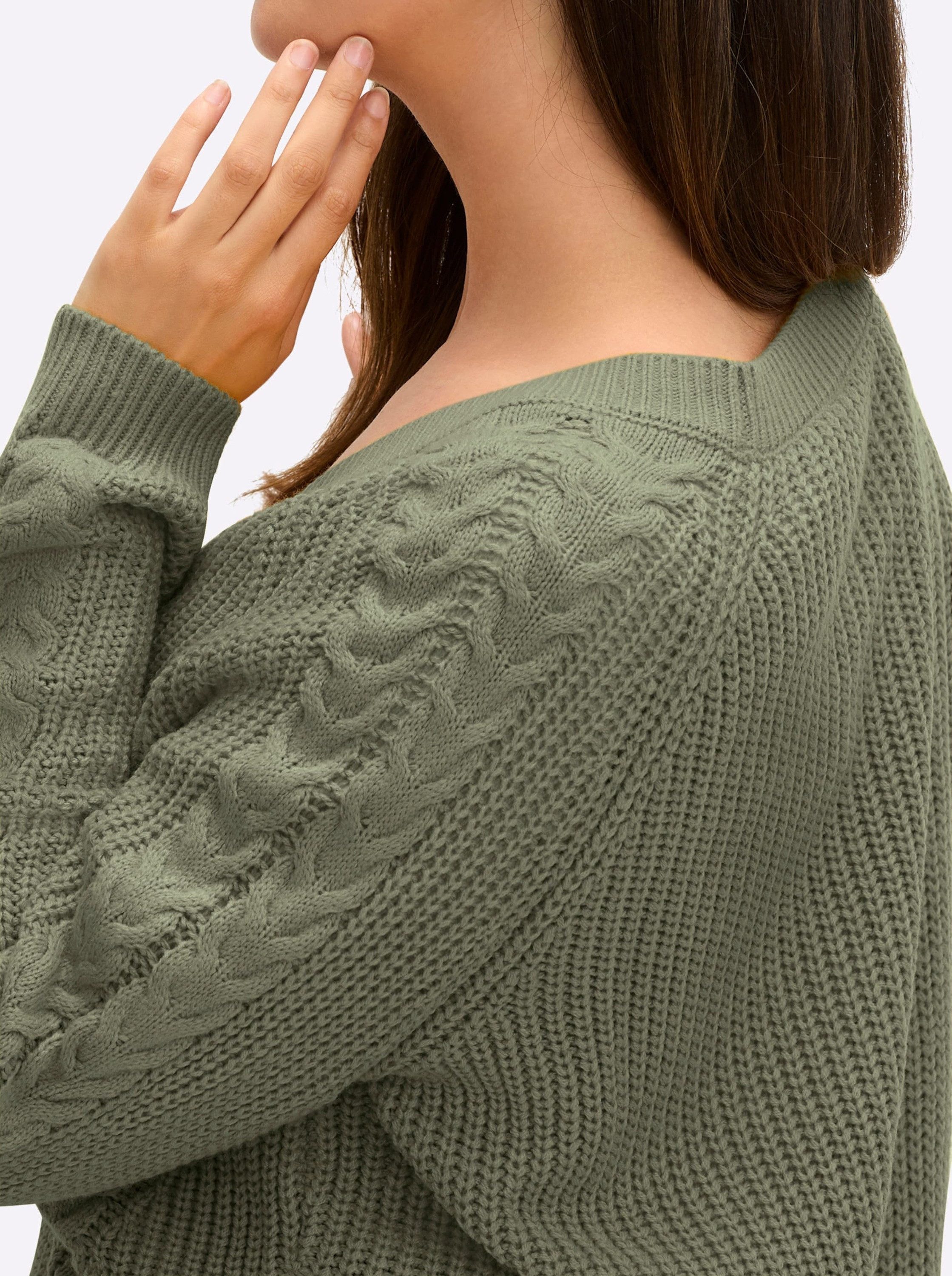 Sieh an! Strickjacke Strickjacke Langarm