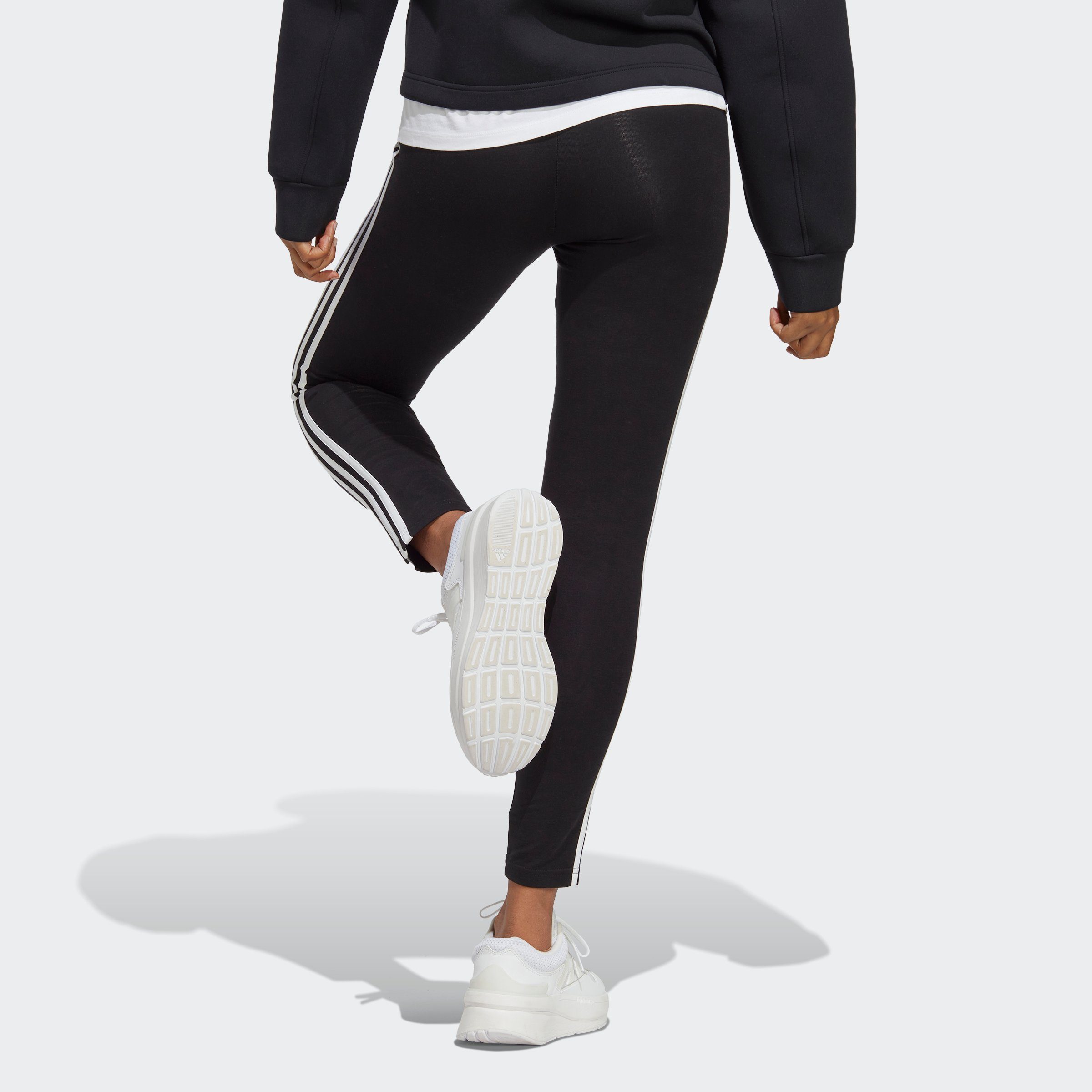 HW LG Black Leggings White adidas (1-tlg) / Sportswear W 3S