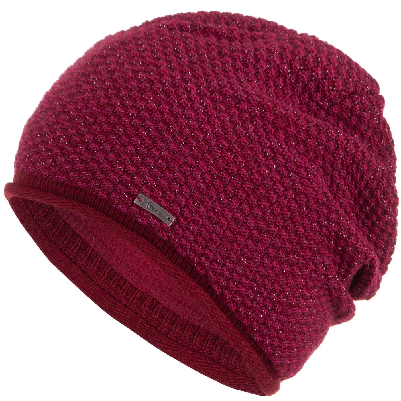 Faera Strickmütze Wintermütze Damen Mütze Beanie Haube gefüttert Strickmütze Damenmütze