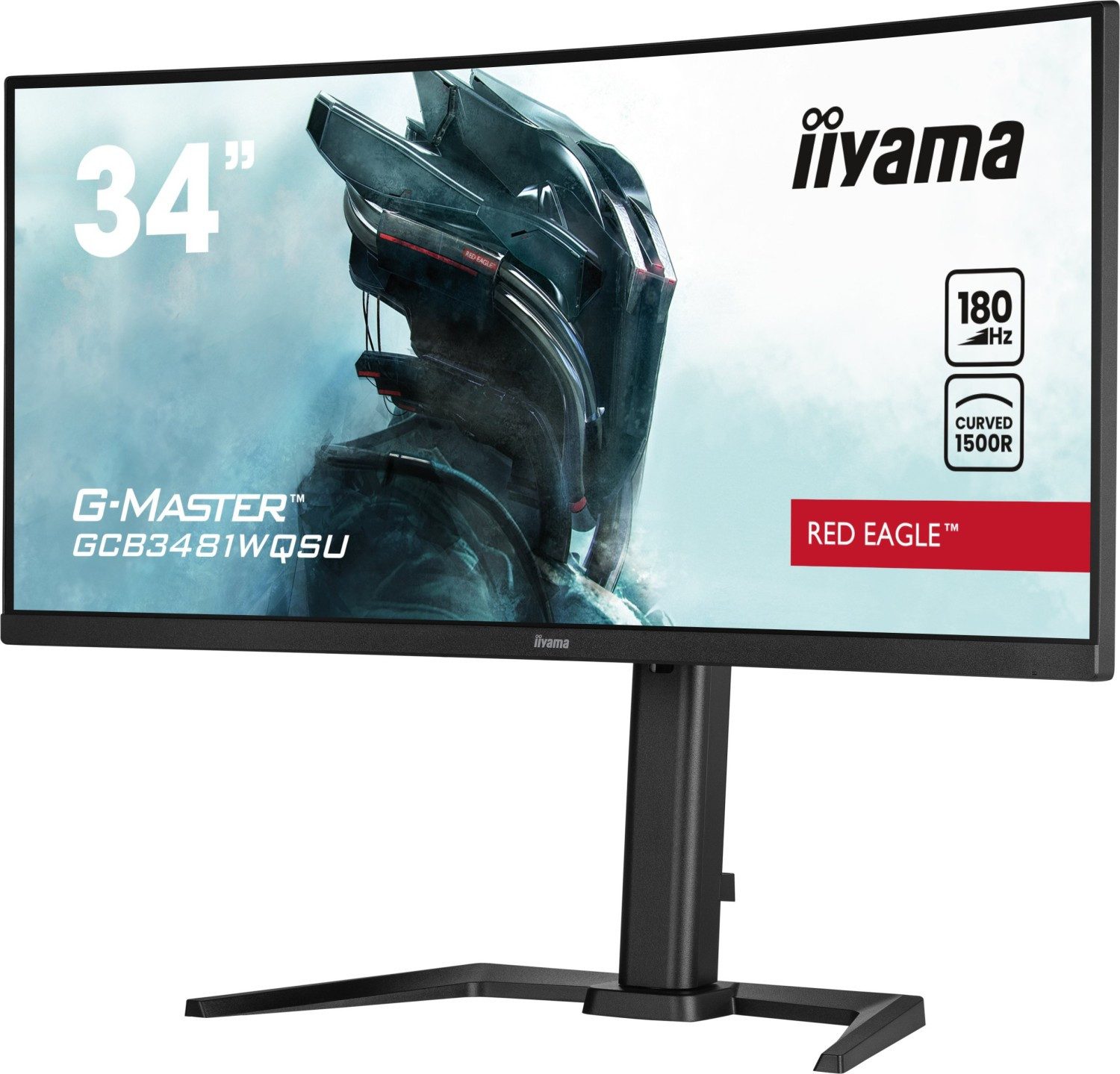 Iiyama iiyama G-Master Red Eagle GCB3481WQSU 34" 21:9 UWQHD LED-Monitor (3440x1440 px, UWQHD, 1 ms Reaktionszeit, 165 Hz, VA)