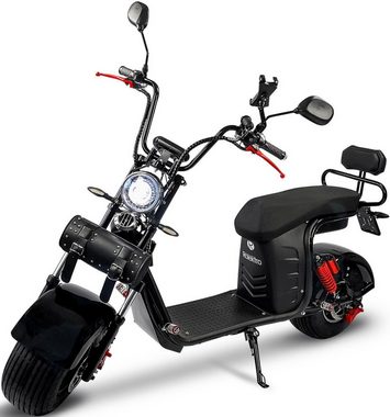 Rolektro E-Motorroller E-Cruiser 45 Lithium, Schwarz, 60V-20Ah Akku, 1500 Watt, 1500 W, 45 km/h