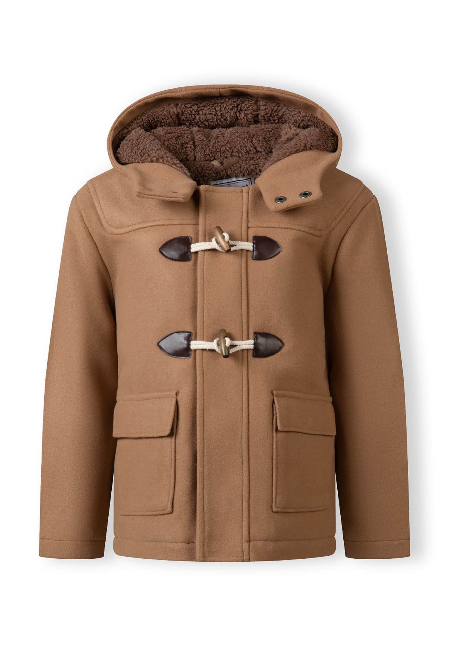 Wintermantel Kapuzenjacke mit Knöpfen und verdecktem Reißverschluss  (9m-8y)