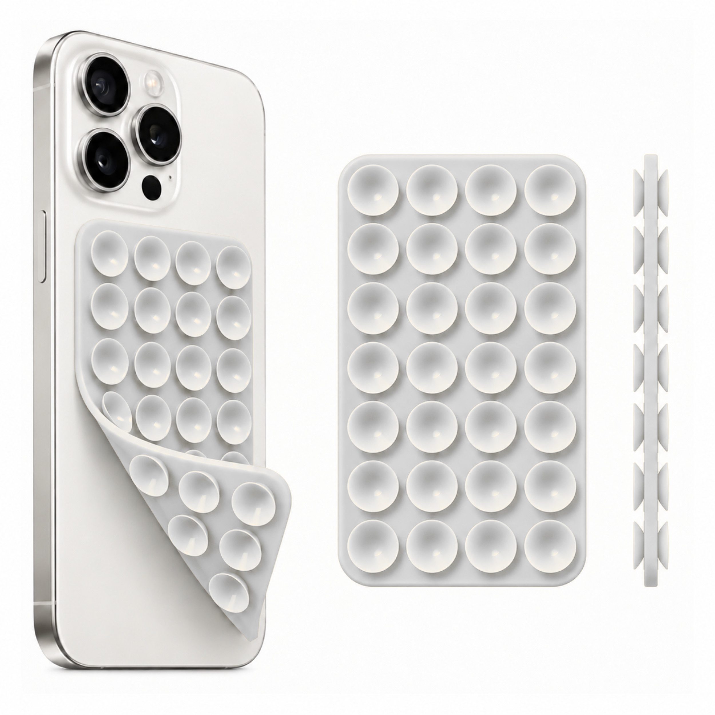 PlugUp Popsockets Silikon-Handyhalterung mit Saugnäpfen für Smartphones, (Spar-Set, 2-tlg., 2er-Set, Universelle Silikon-Handyhalterung für Smartphones im 2er-Set)