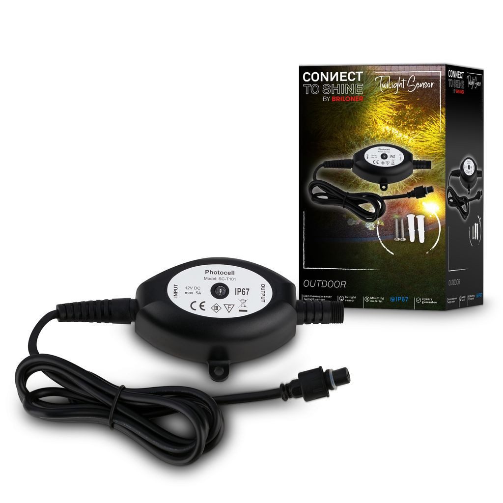 Briloner Leuchten Gartenstrahler 3921015, Tageslichtsensor, LED fest integriert, 2700K - Extra-Warmweiß