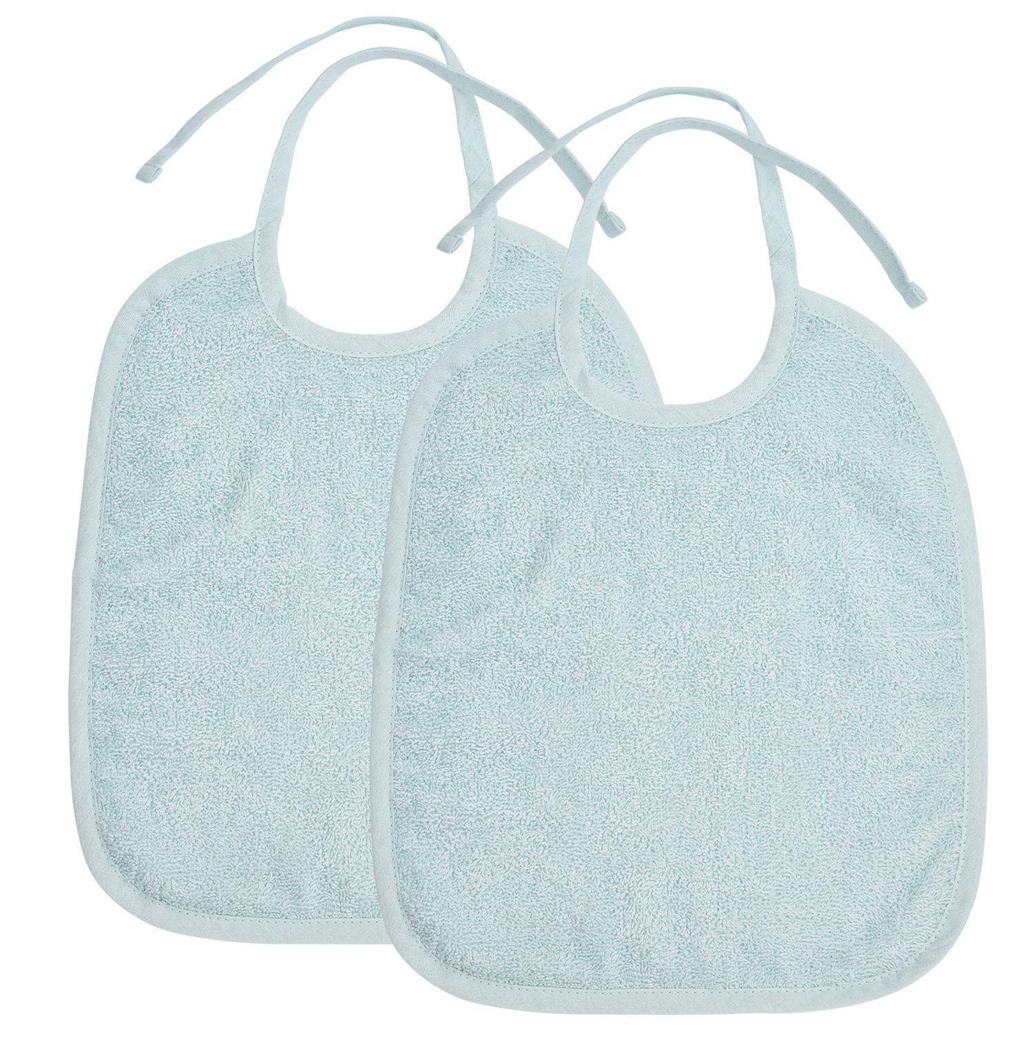 Meyco Baby Lätzchen Uni Light Blue, (2-St), 25x34 cm