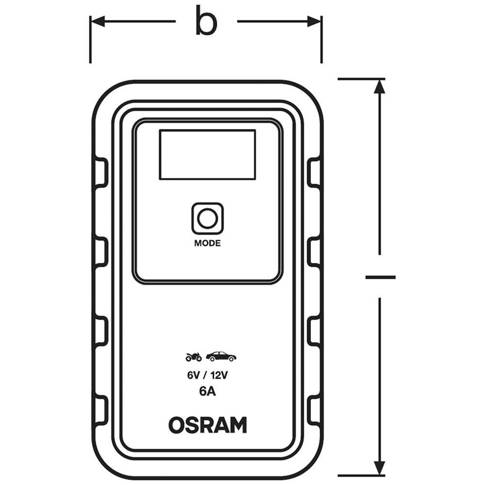 Osram Autobatterie-Ladegerät Intelligentes Auffrischen, Ladegerät (Akkutest, Regenerieren, Batterieprüfung) 906 BATTERYcharge
