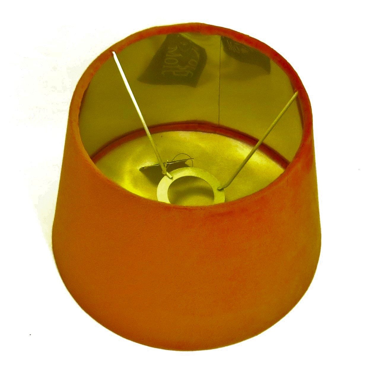 Mars & More Lampenschirm Lampenschirm Tisch Orange Samt Modern Mars & More günstig online kaufen