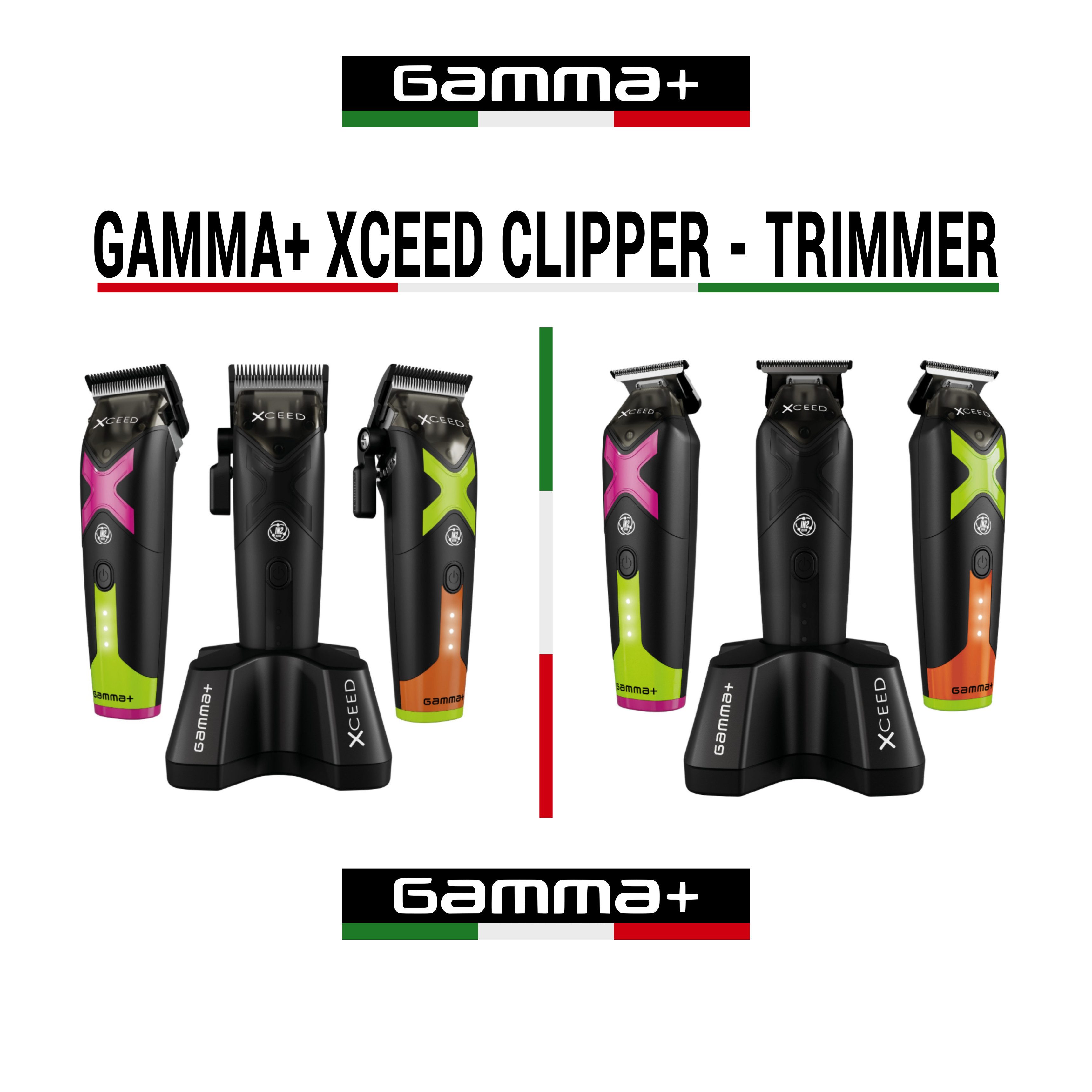 GAMMA+ Haarschneider Gamma+ Xceed Clipper + Trimmer