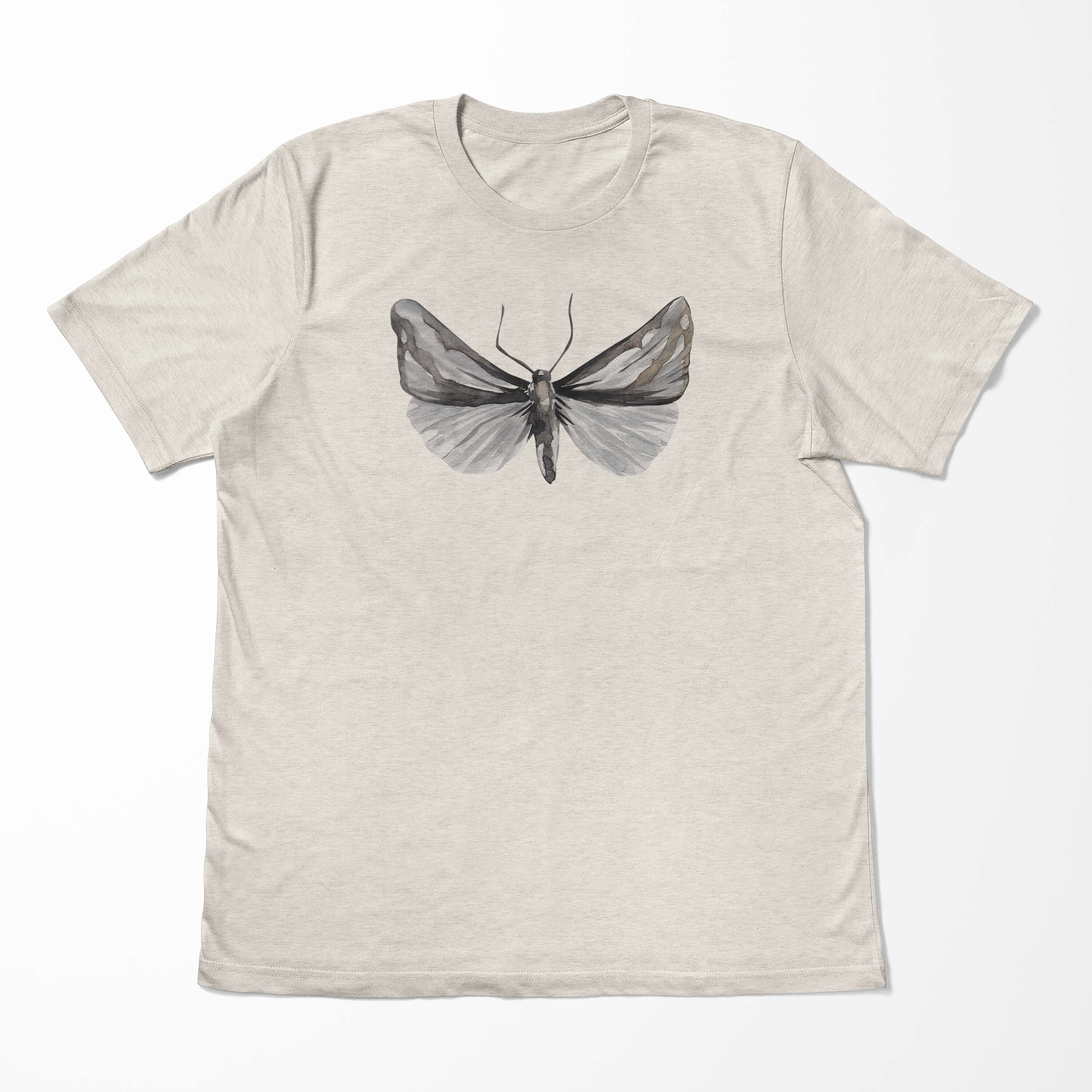Sinus Art T-Shirt Nachhaltig Farbe T-Shirt Herren 100% Motte Bio-Baumwolle Shirt Aquarell (1-tlg) Motiv Ökomode Organic