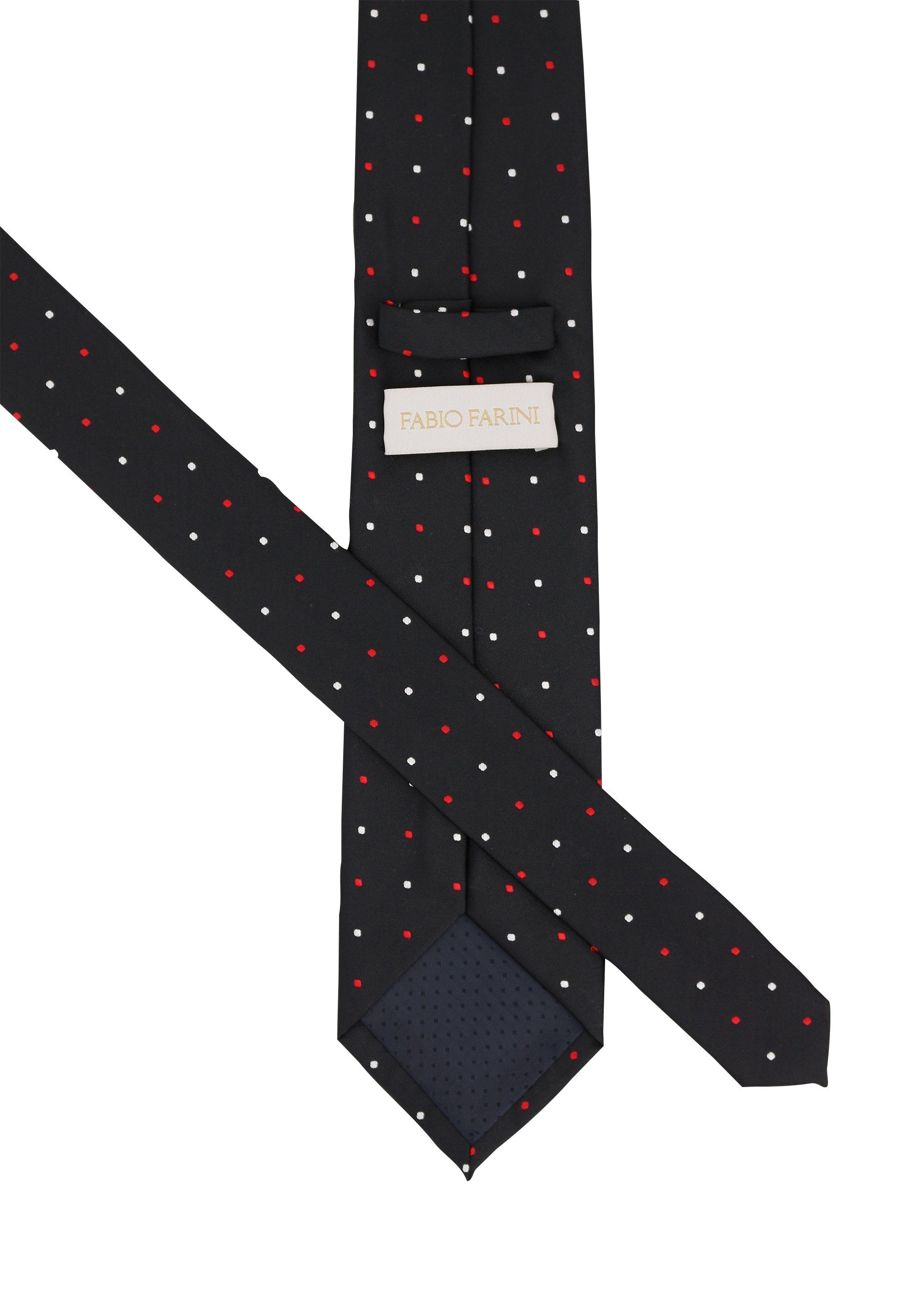 in Schwarz Gepunktet) Fabio (8cm), Breit Schlips Herren Box, Krawatten Weiß) Krawatte (ohne Punkten - verschiedene mit 8cm Breite (Rot, Farini