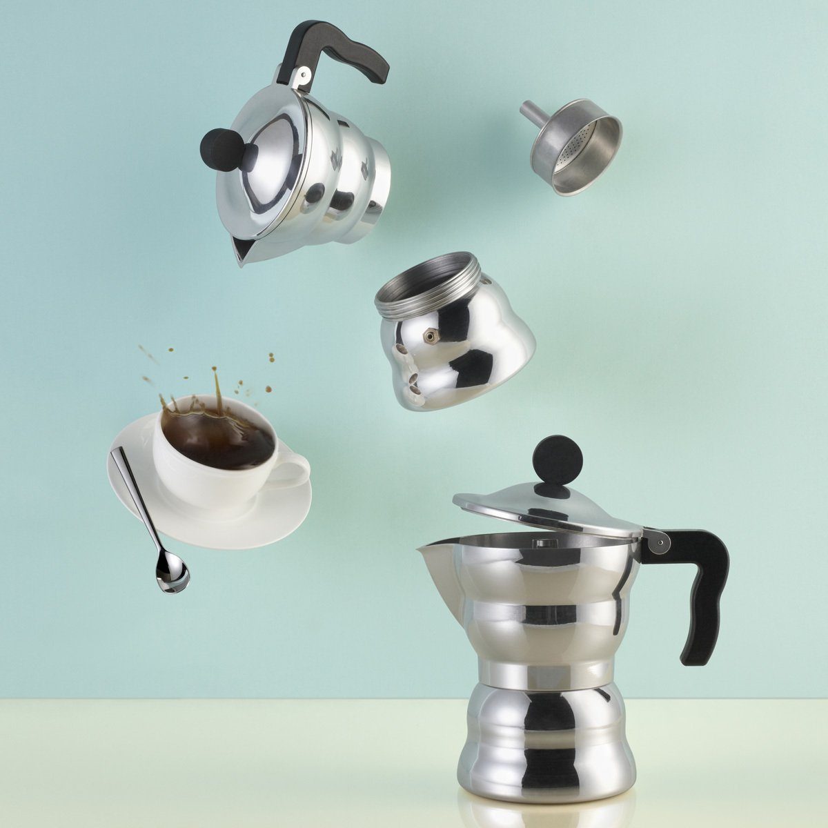 Alessi Espressokocher Espressokocher MOKA Classic 6, 0.3l Kaffeekanne, Nicht für Induktion geeignet