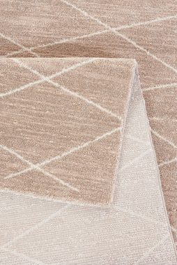 Teppich Aliza, LeGer Home by Lena Gercke, rechteckig, Höhe: 14 mm, Kurzflor, weiche Haptik, Berber-Optik, Rauten-Design, Boho-Look