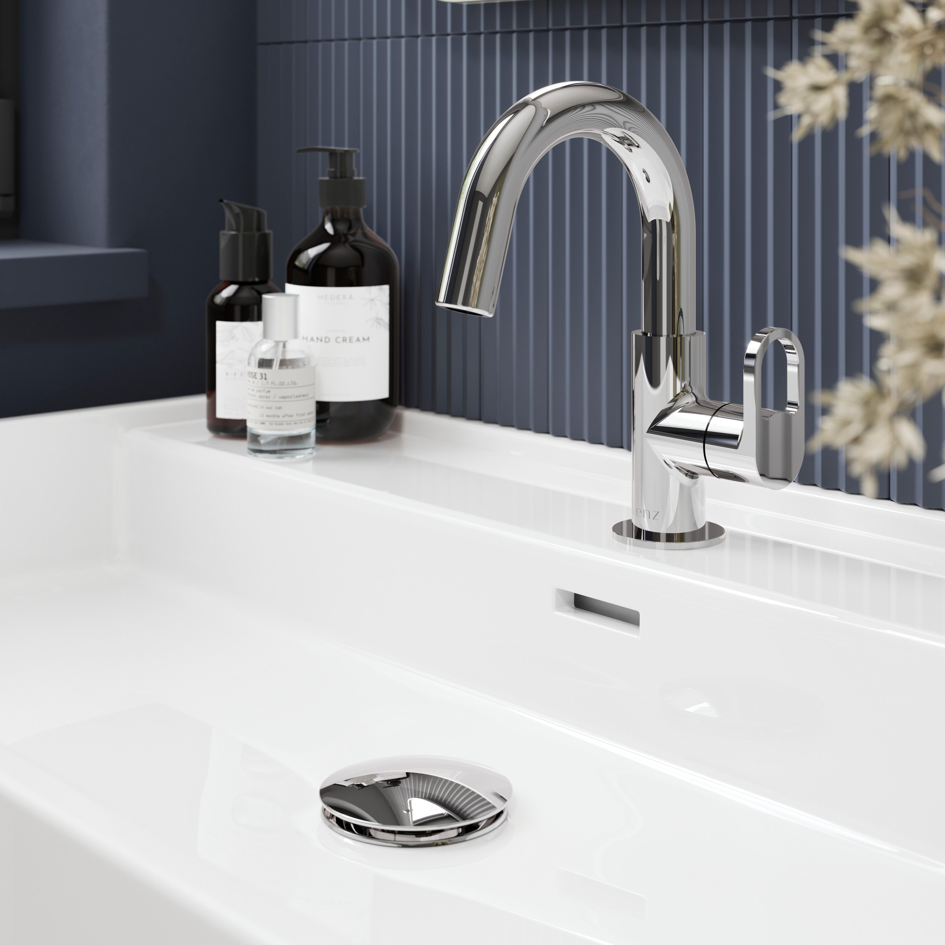 Lenz Waschbeckenstöpsel Easy Clean Pop-Up-Ventil, Waschbeckenstopfen