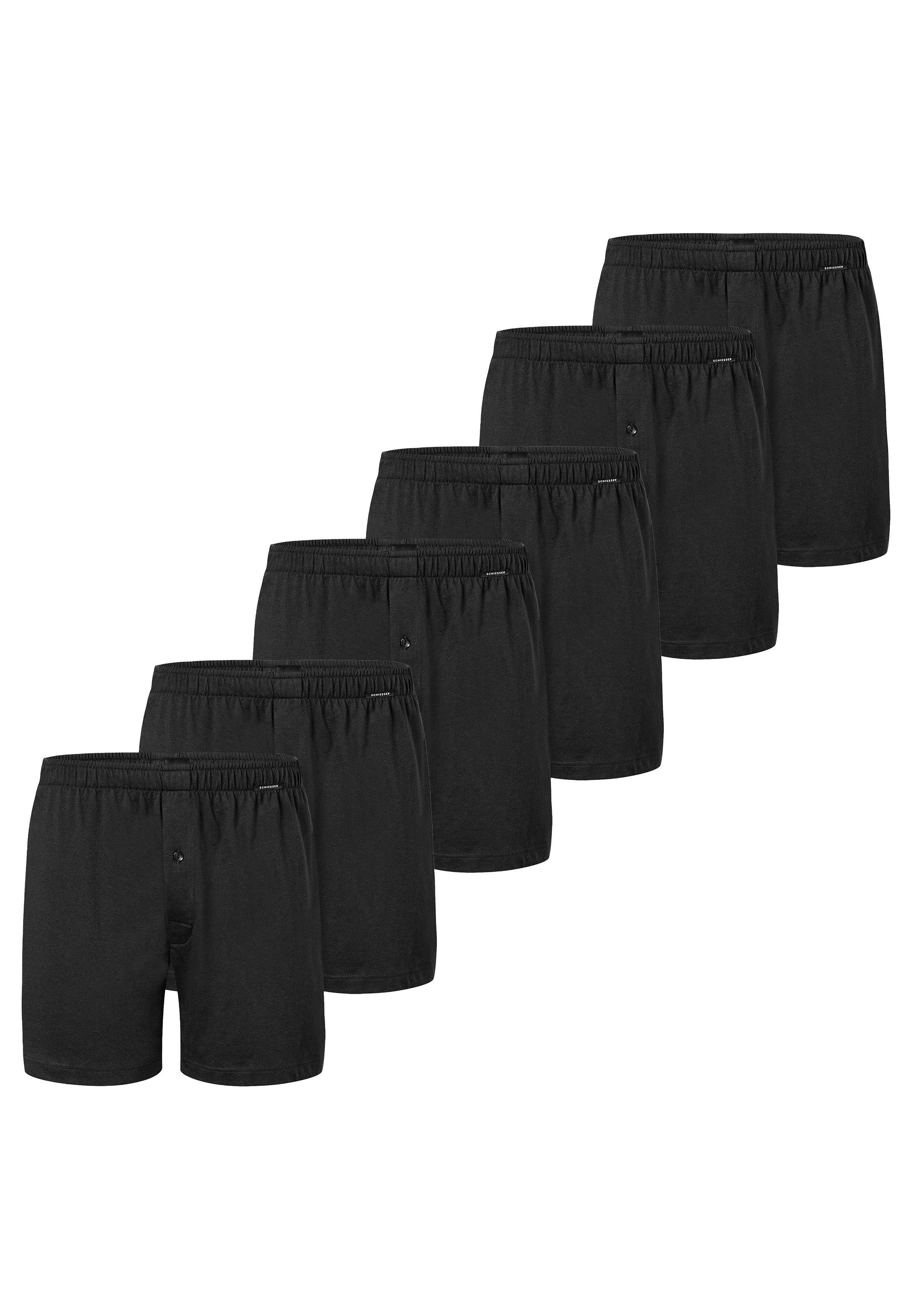 Schiesser Boxershorts 6er Pack Singel-Jersey (Spar-Set, 6-St) Boxershorts - günstig online kaufen