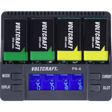 VOLTCRAFT 9 V-Block Ladegerät Batterie-Ladegerät (Auffrischen / Regenerieren, Einzelschachtüberwachung)