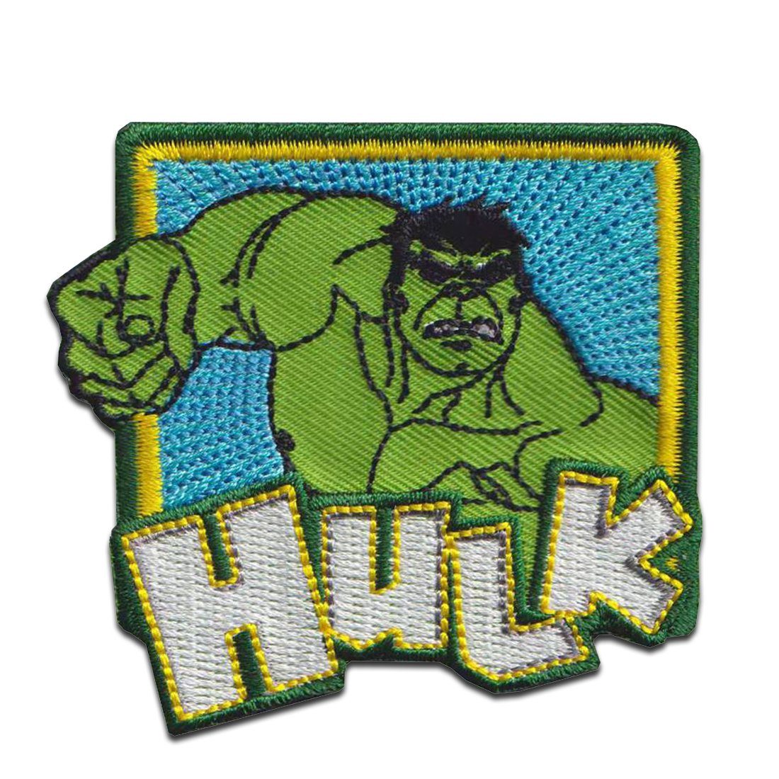 MARVEL Aufnäher Bügelbild, Aufbügler, Applikationen, Patches, Flicken, zum aufbügeln, Polyester, Avengers Hulk Comic Faust - Größe: 6,2 x 6,1 cm