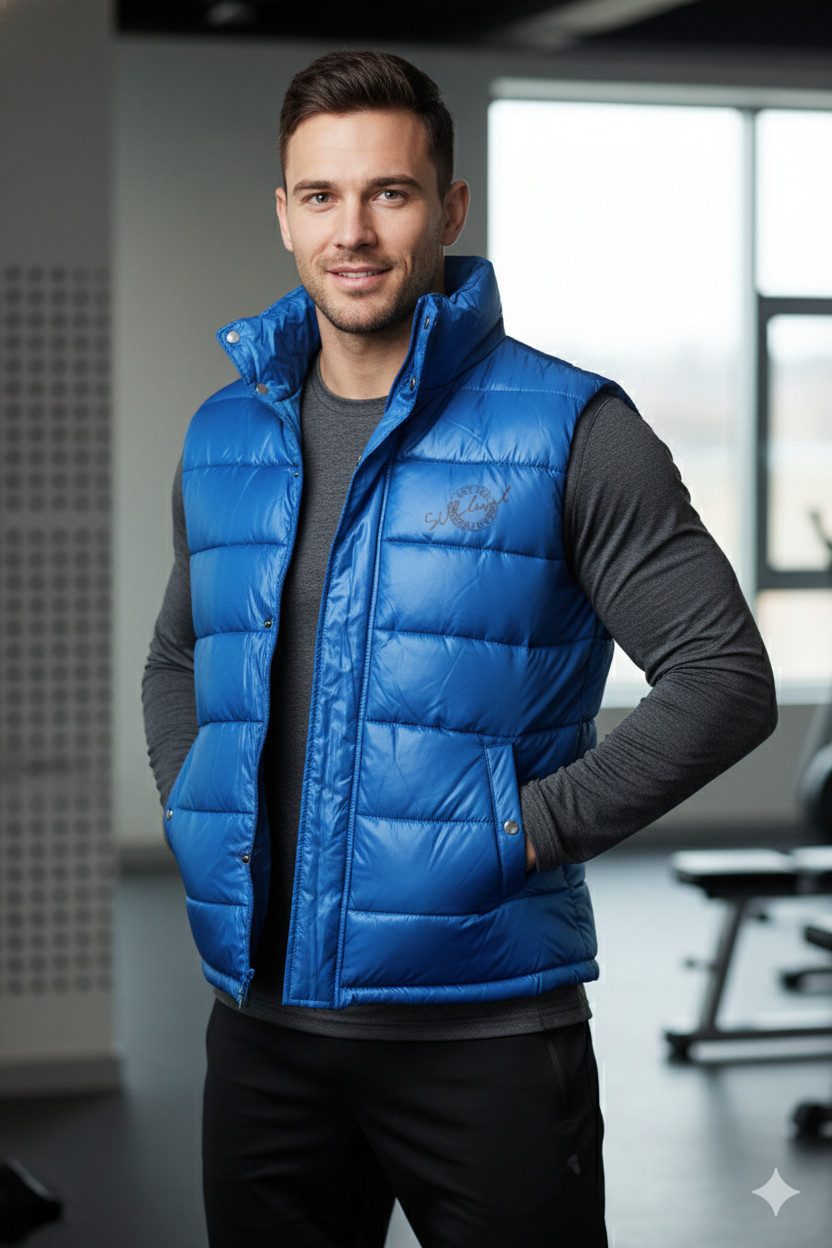SUBLEVEL Steppweste Outdoor Puffer-Weste mit Stehkragen – Bild 5 von 5