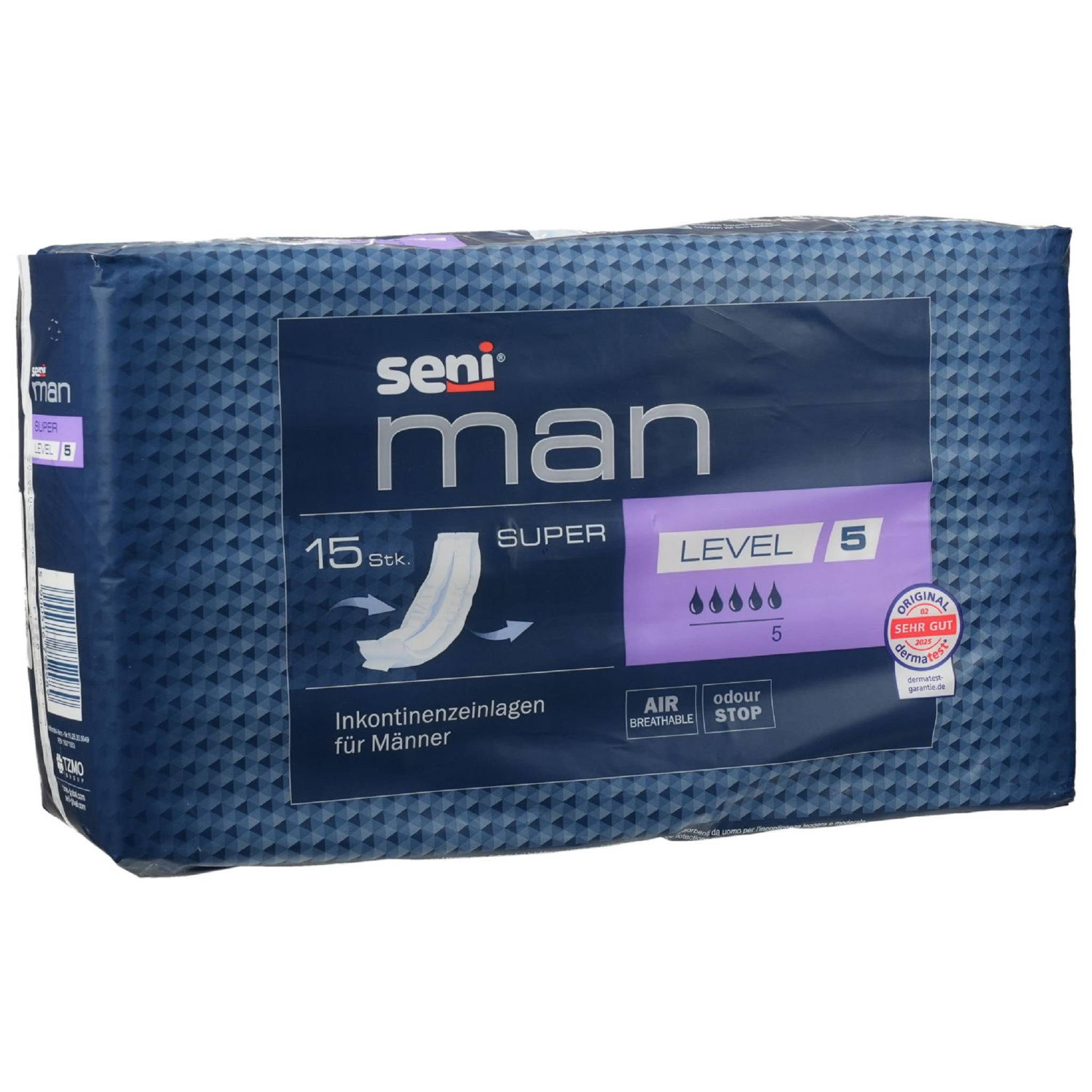 seni Inkontinenz-Einlage SENI Man Inkontinenzeinlage super Level 5 15 Stück