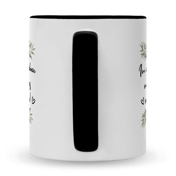 GRAVURZEILE Tasse mit Spruch Im nächsten Leben, Keramik, Farbe: Schwarz & Weiß