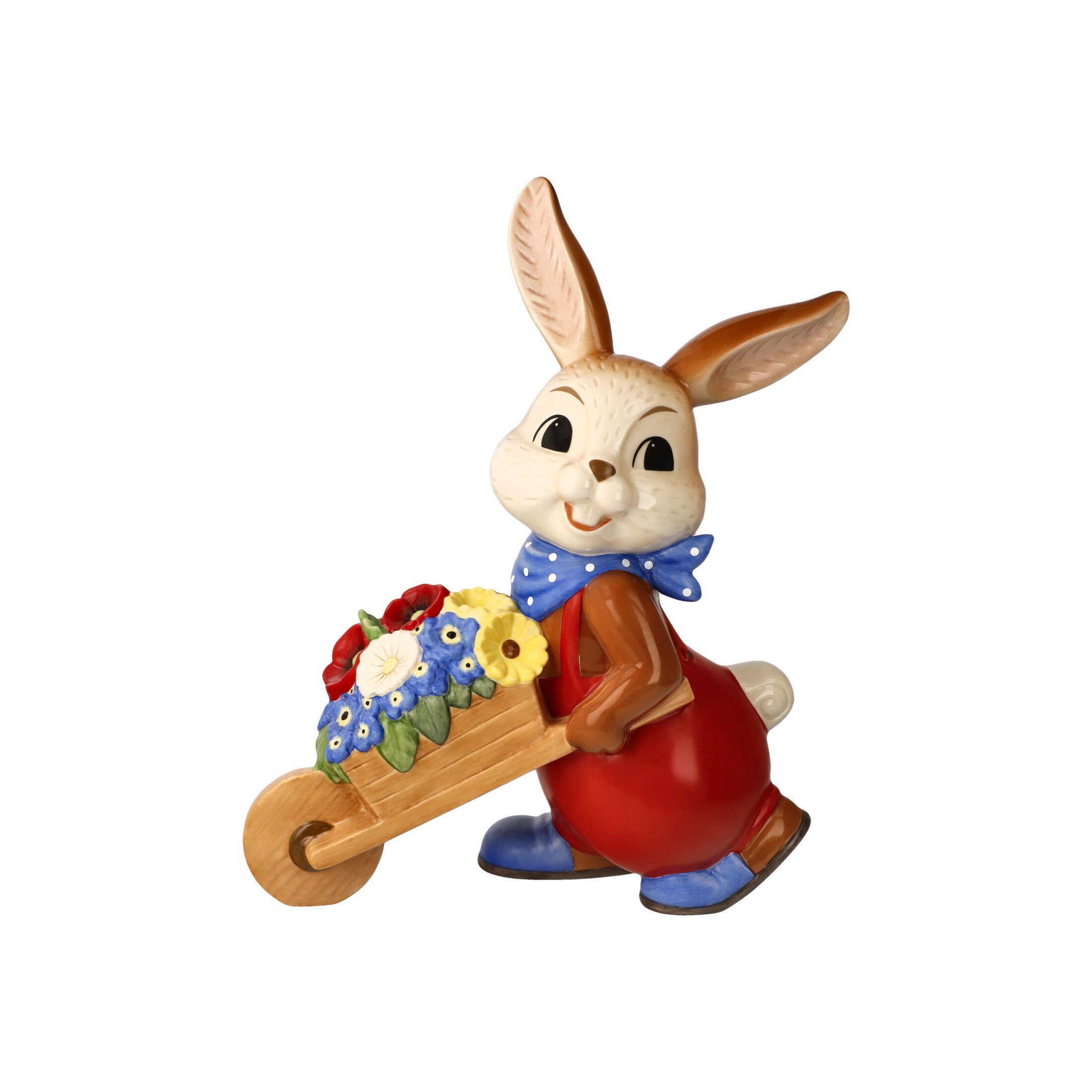 Goebel Osterhase So schön ist der Frühling, Großer Hase mit Schubkarre