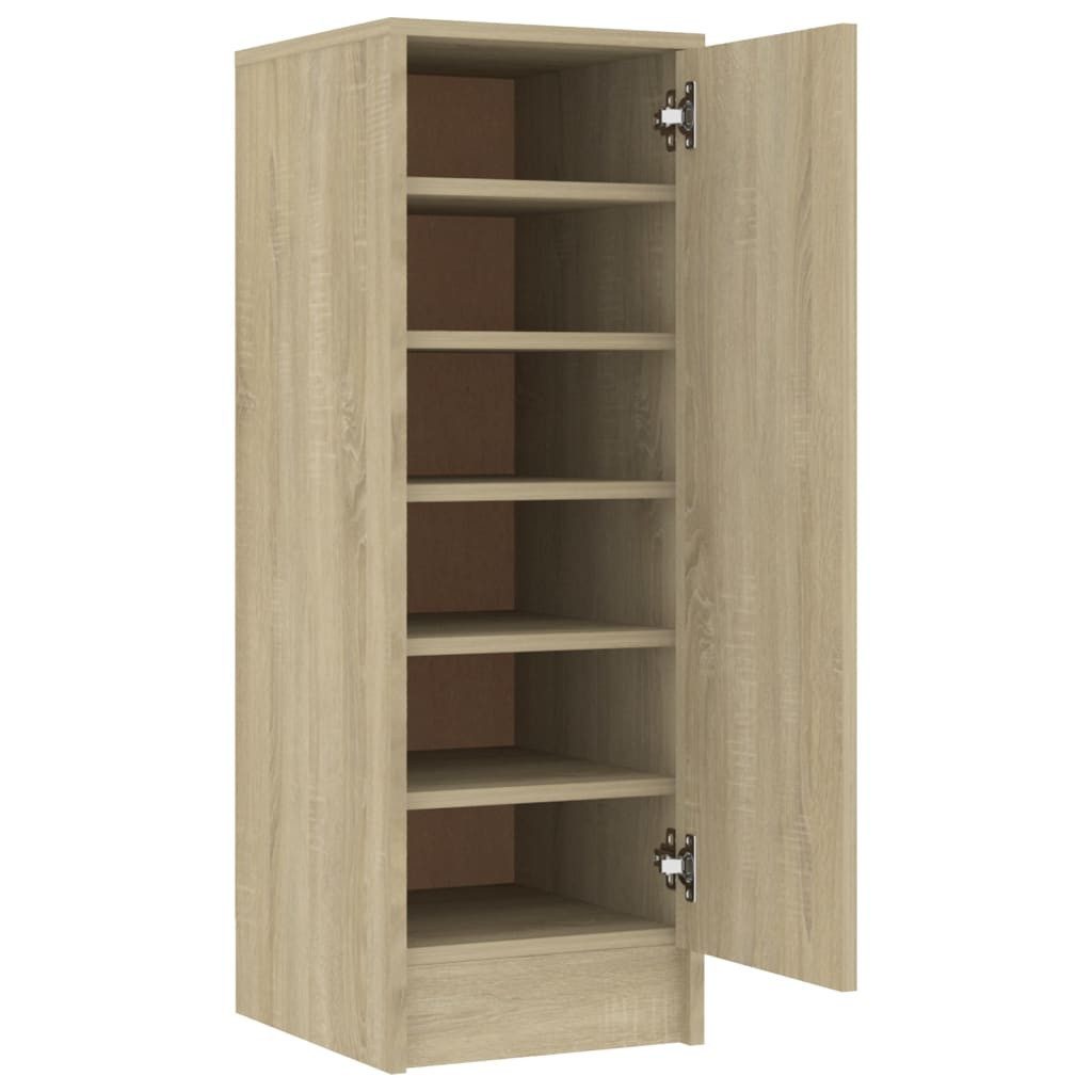 vidaXL Schuhschrank 32 x 35 x 92 cm Schuhschrank Sonoma Eiche 32x35x92 cm Spanplatte