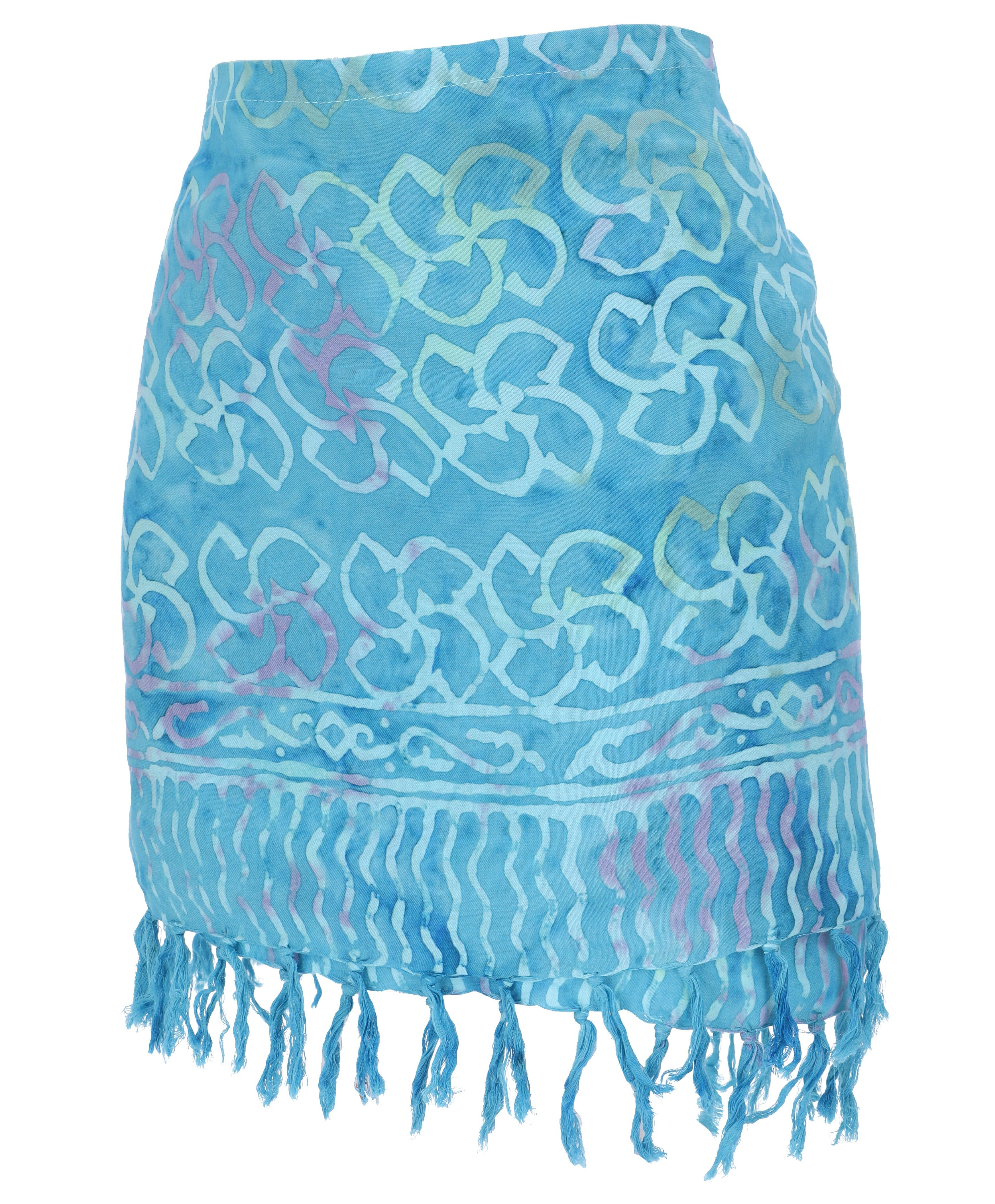 Guru-Shop Minirock Kurzer Wickelrock mit Fransen, Strandrock -.. alternativ günstig online kaufen