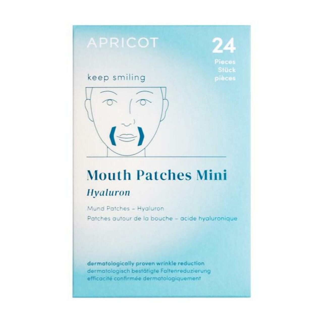 Apricot Gesichtsmaske Mouth Patches Hyaluron - "keep smiling" - Mini Pack, 1-tlg., für Alle Hauttypen