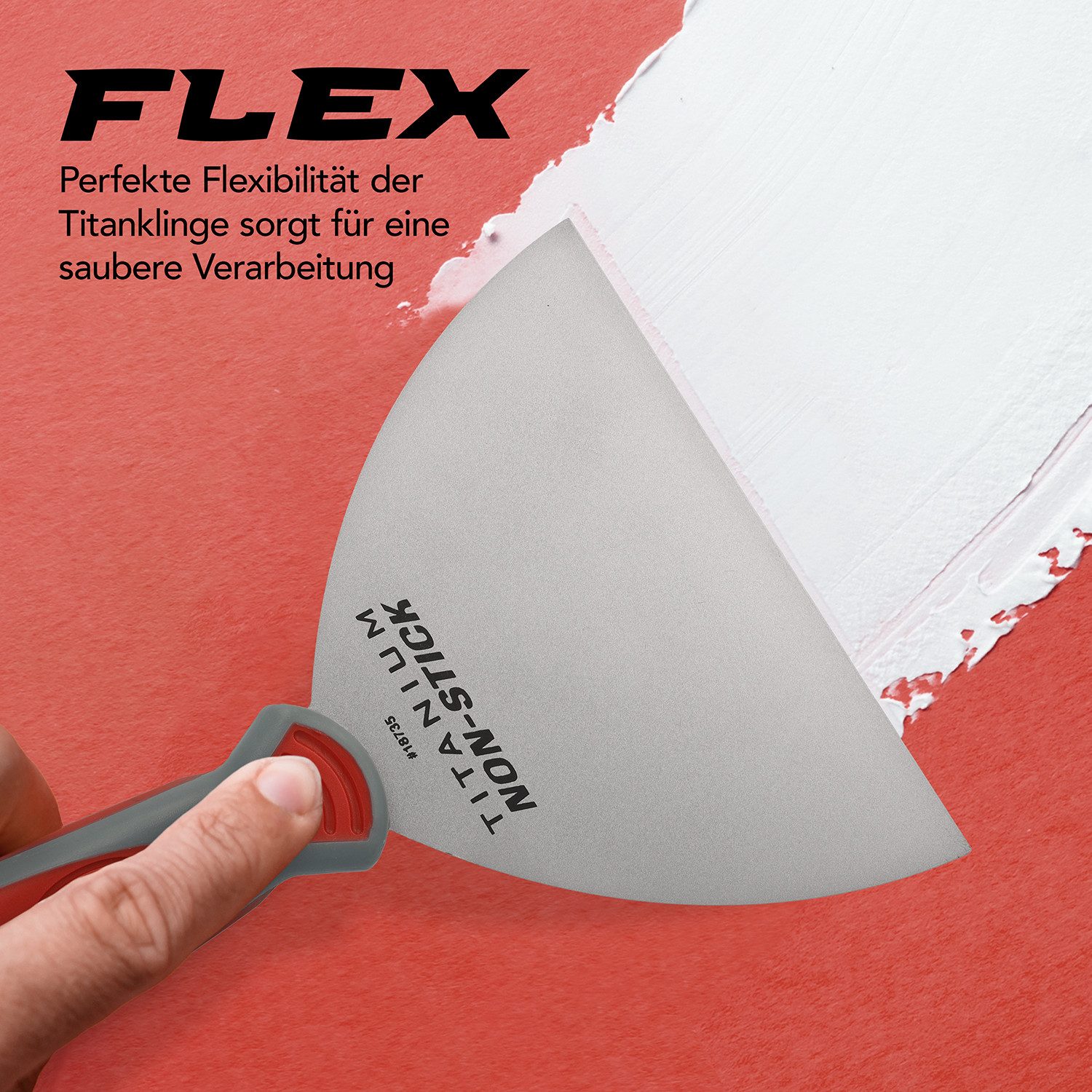CLAUSS Flexspachtel Spachtel 6" (15,2 cm) mit flexibler Klinge in Profiqualität Titanium Antihaftbeschichtung – Bild 5 von 5